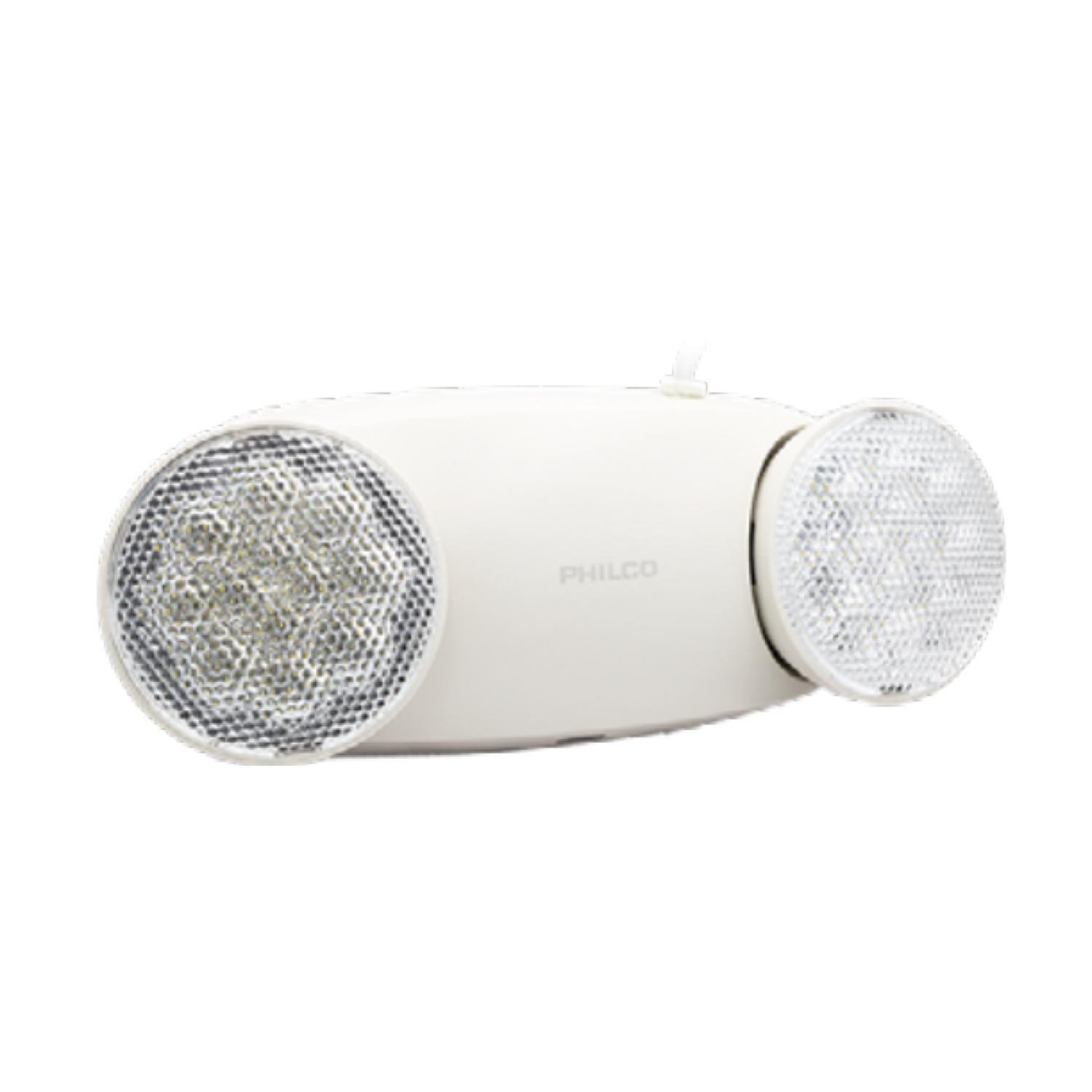 Lampara De Emergencia 2 Focos 24 LEDS IP20 Blanco AT60 Philco-0
