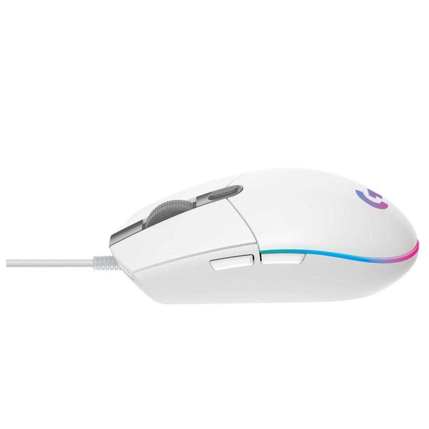 Mouse Gamer Alambrico 6 Botones 8000 DPI G203 RGB Blanco Logitech-2