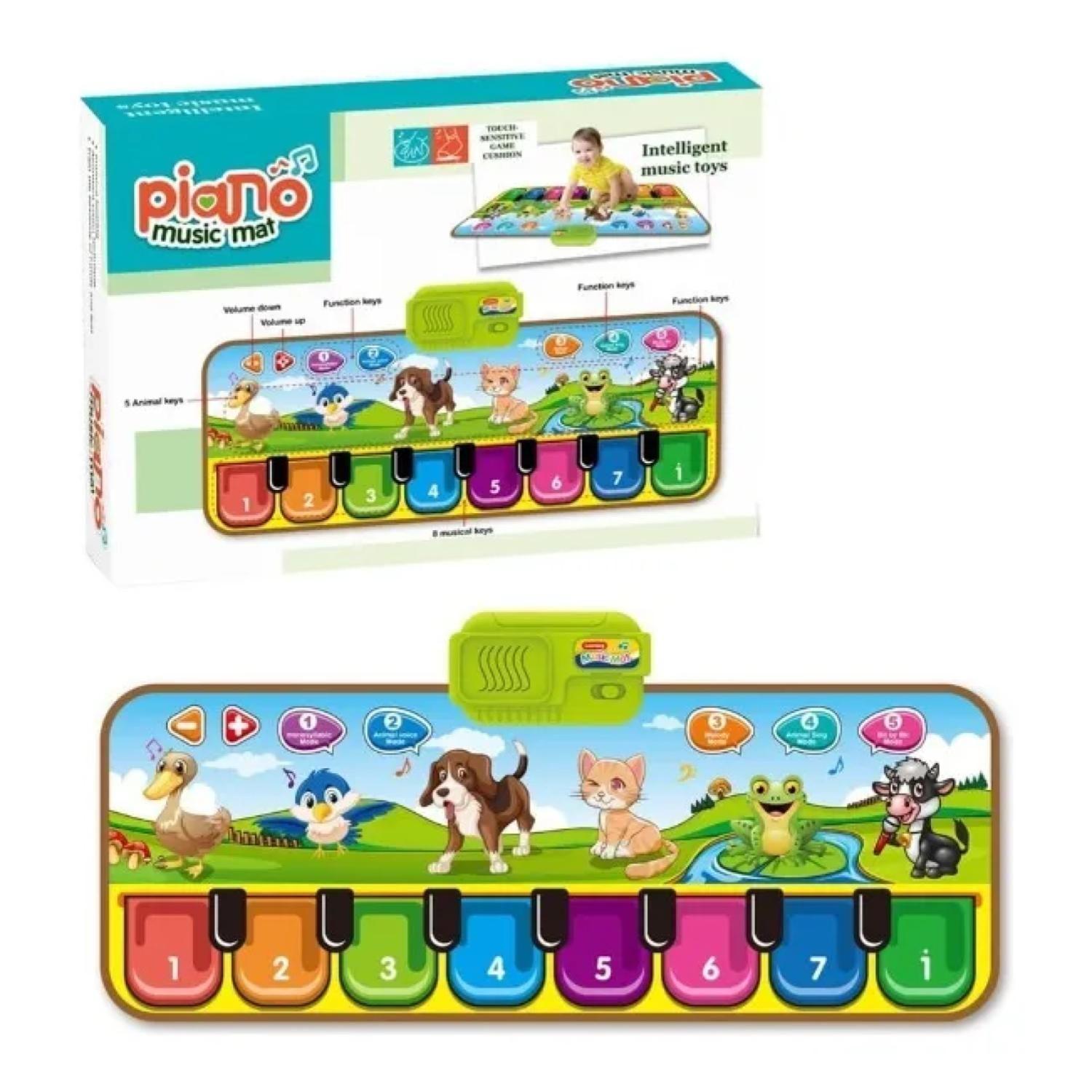 Juguete Alfombra Piano Musical Sonidos De Animales Infantil-4