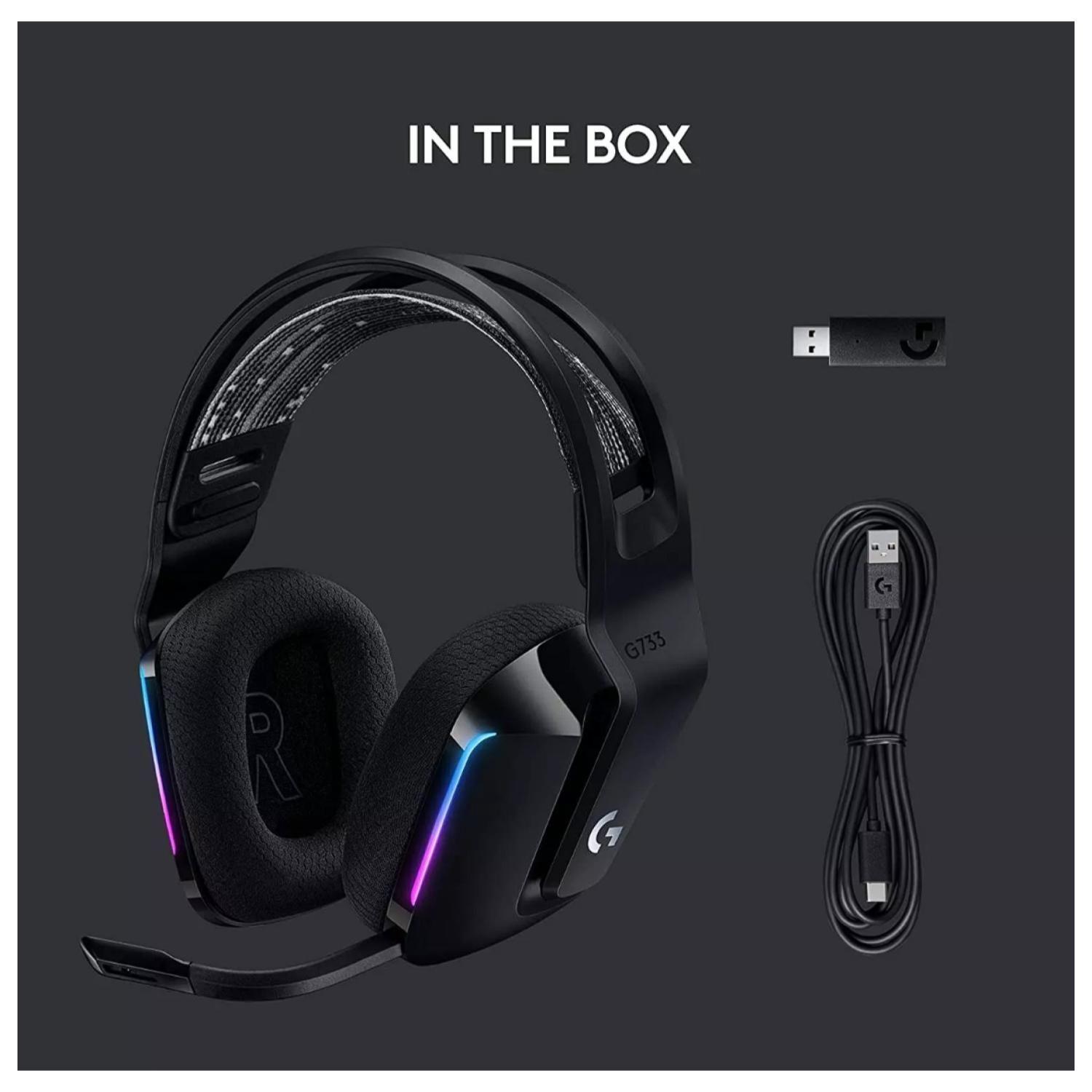 Audifono Gamer Inalambrico RGB Lightspeed Negro G733-2