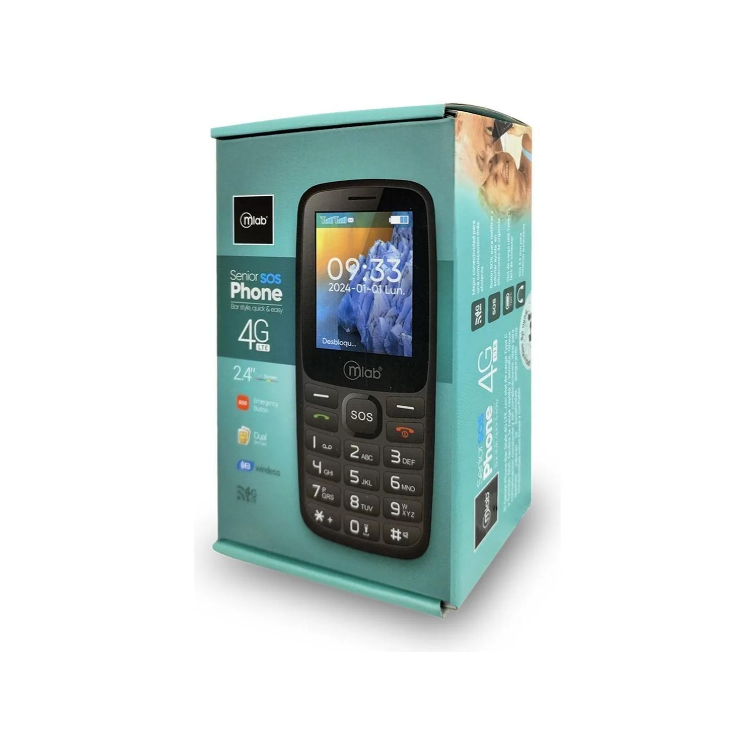 Telefono Senior 4G LTE Digitos Grandes Negro 9387 Mlab-2