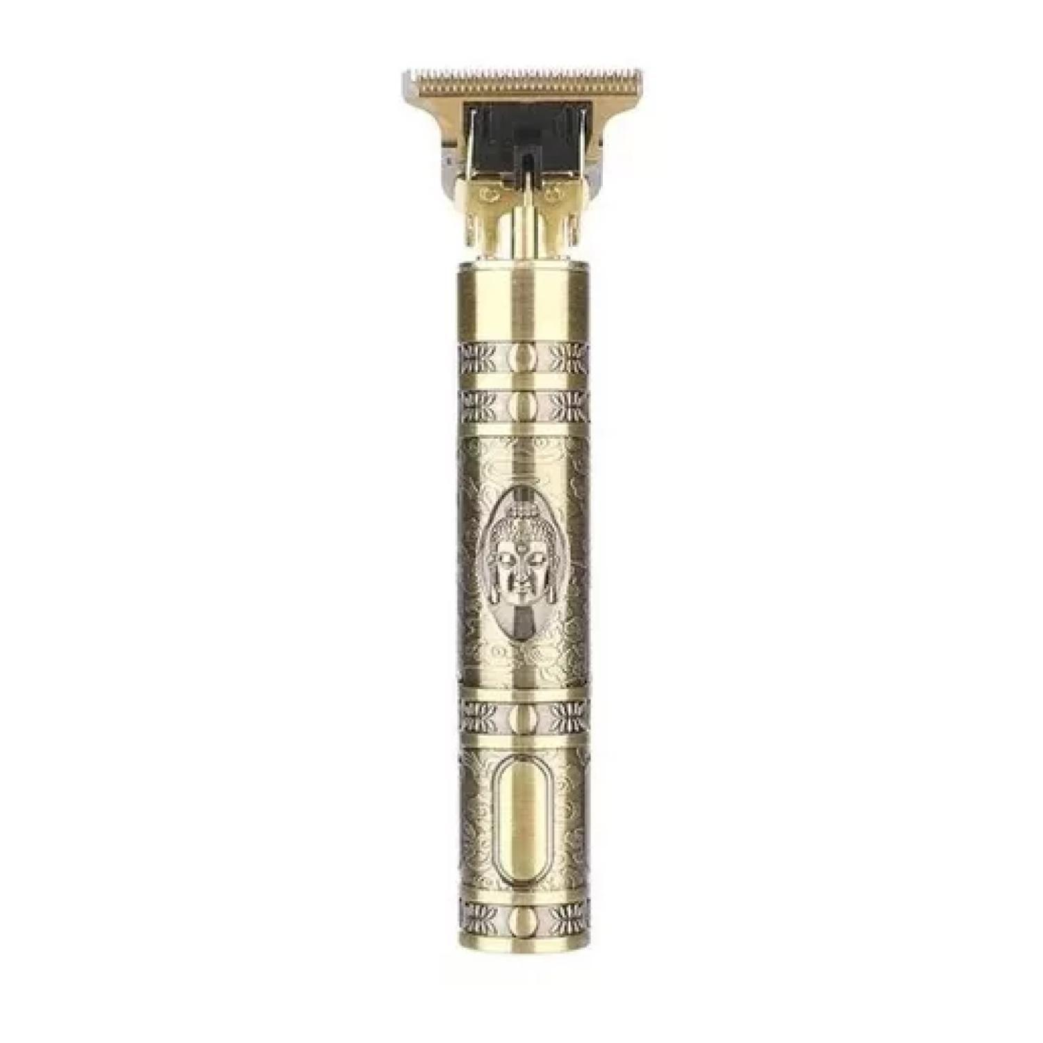 Maquina Perfiladora De Cabello Y Barba Recargable USB Dorada-0