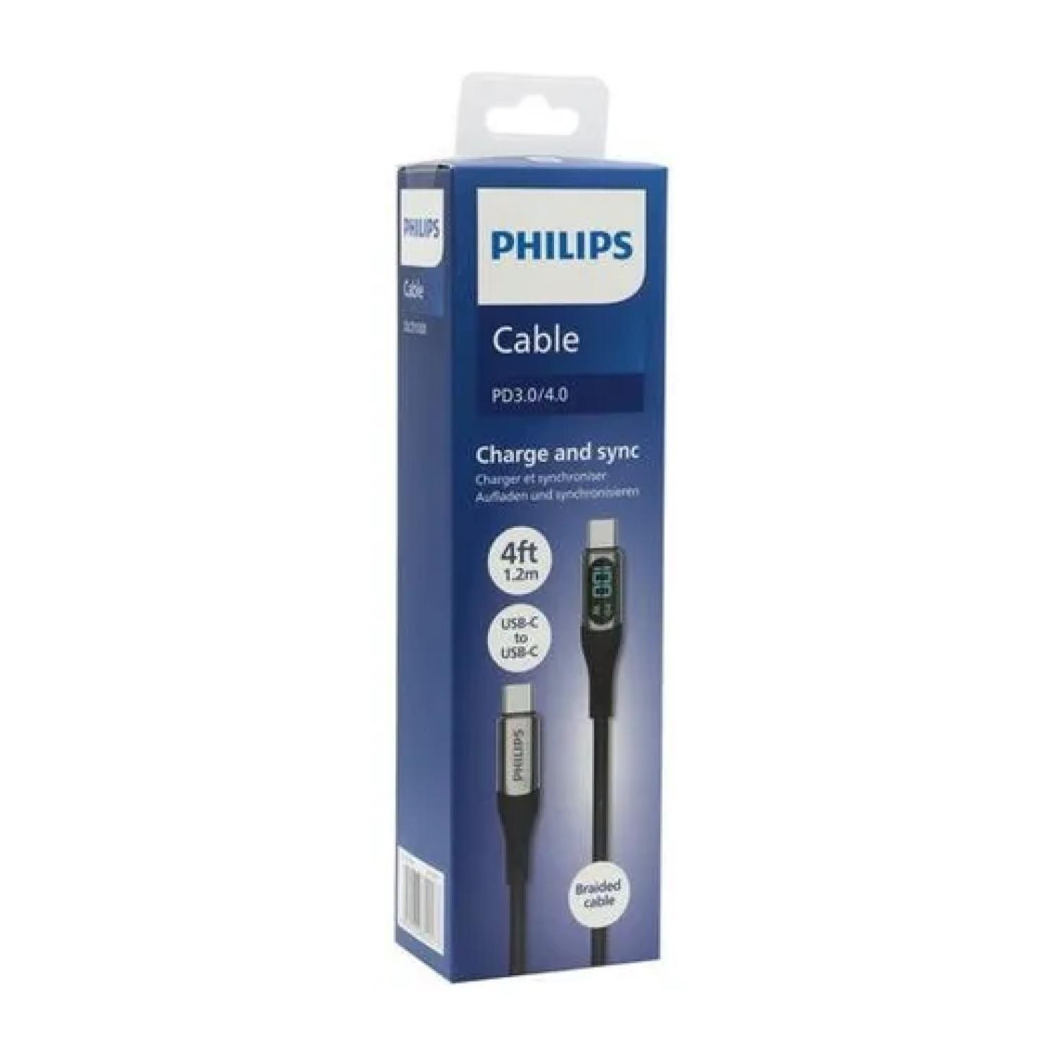 Cable USB C A USB C LED 120cm Negro DLPC9100B/71-0