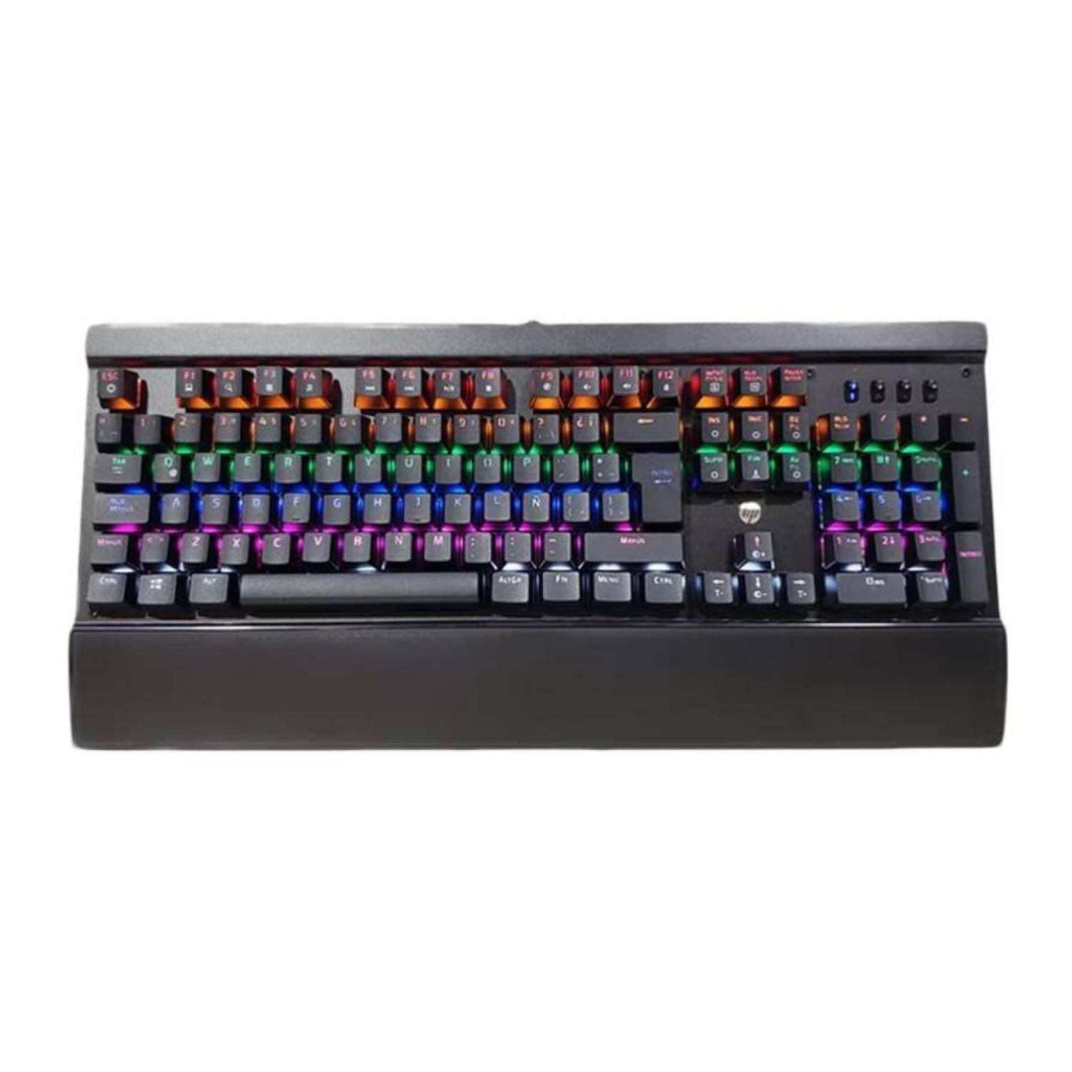 Teclado Gamer Mecanico USB RGB Negro GK500 HP-1