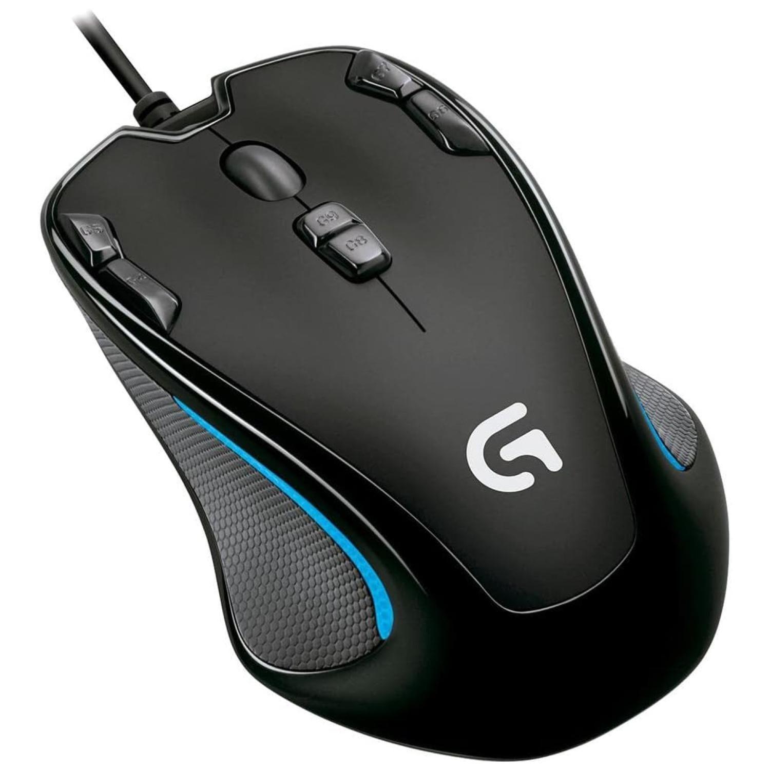 Mouse Gamer 9 Botones Alambrico G300 Negro-0