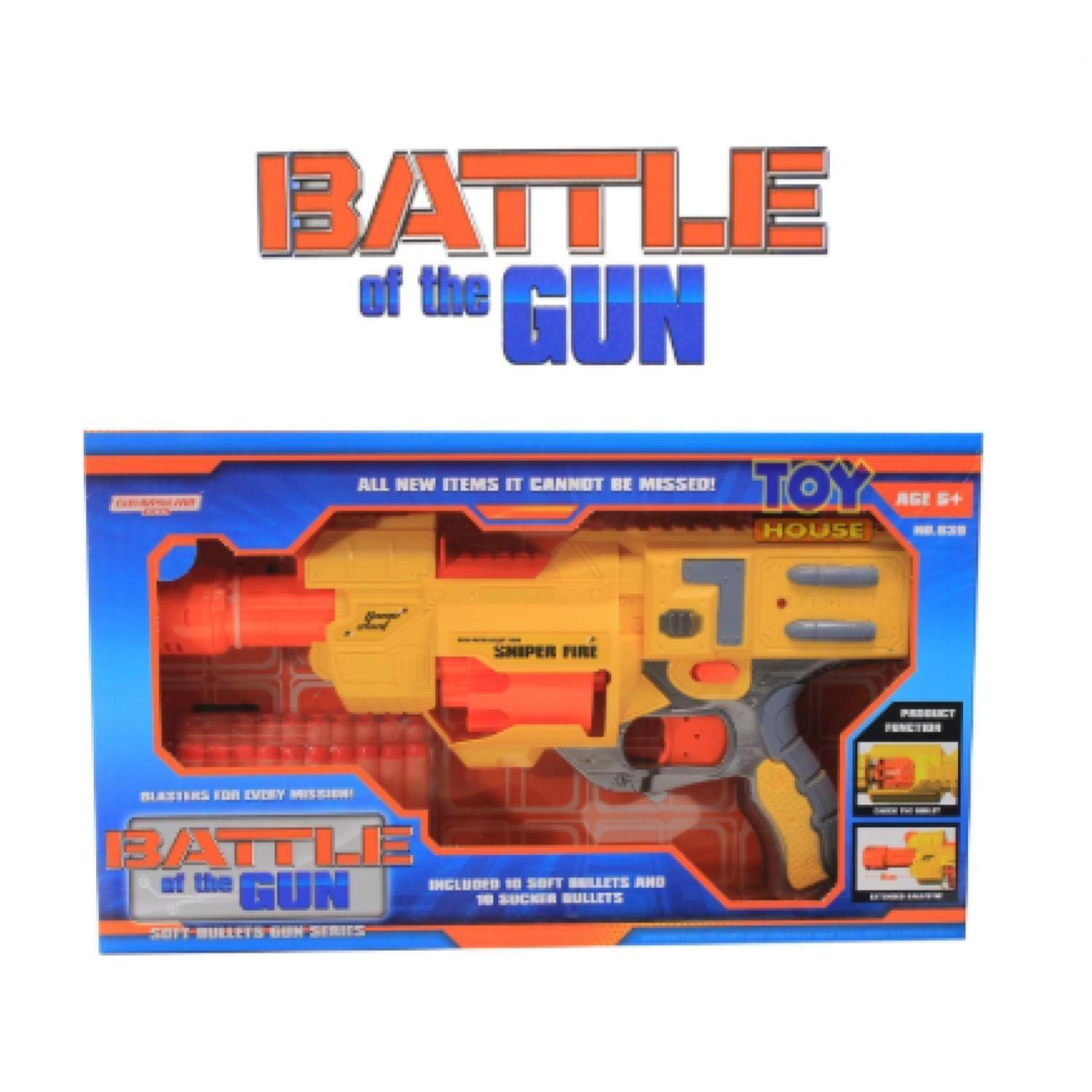 Juguete Lanzador De Dardos Con 20 Dardos Amarillo Infantil-2