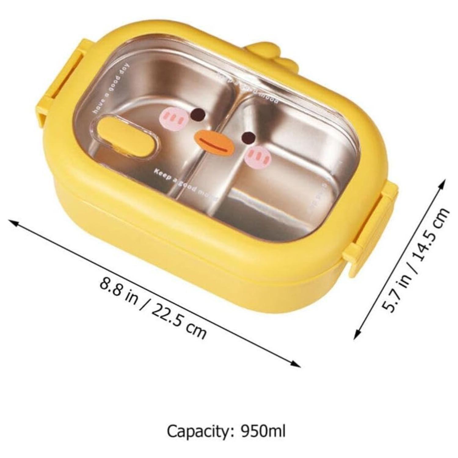 Lonchera Fiambrera Taper 22x14x8cm Patito Amarillo Kawaii-2