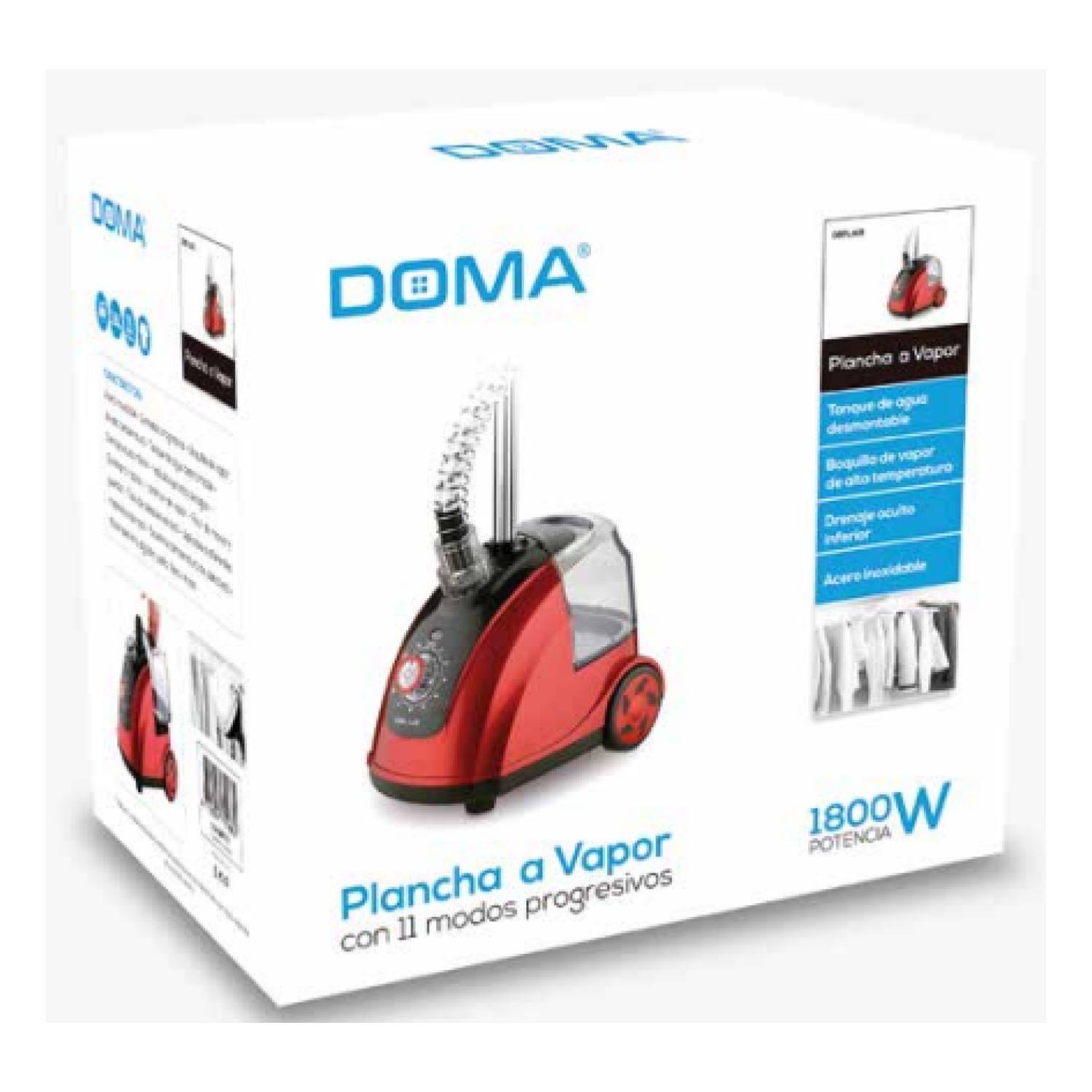 Plancha A Vapor Vertical 1800W 1.6L Rojo Doma-2