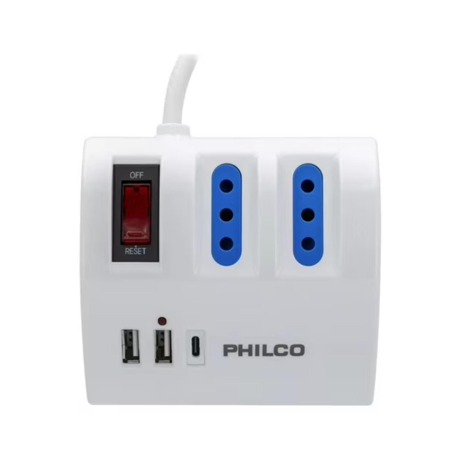 Zapatilla Alargador Extension De Escritorio USB C Blanco-2