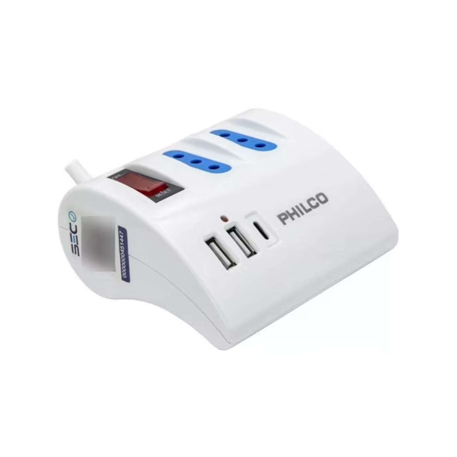 Zapatilla Alargador Extension De Escritorio USB C Blanco-3