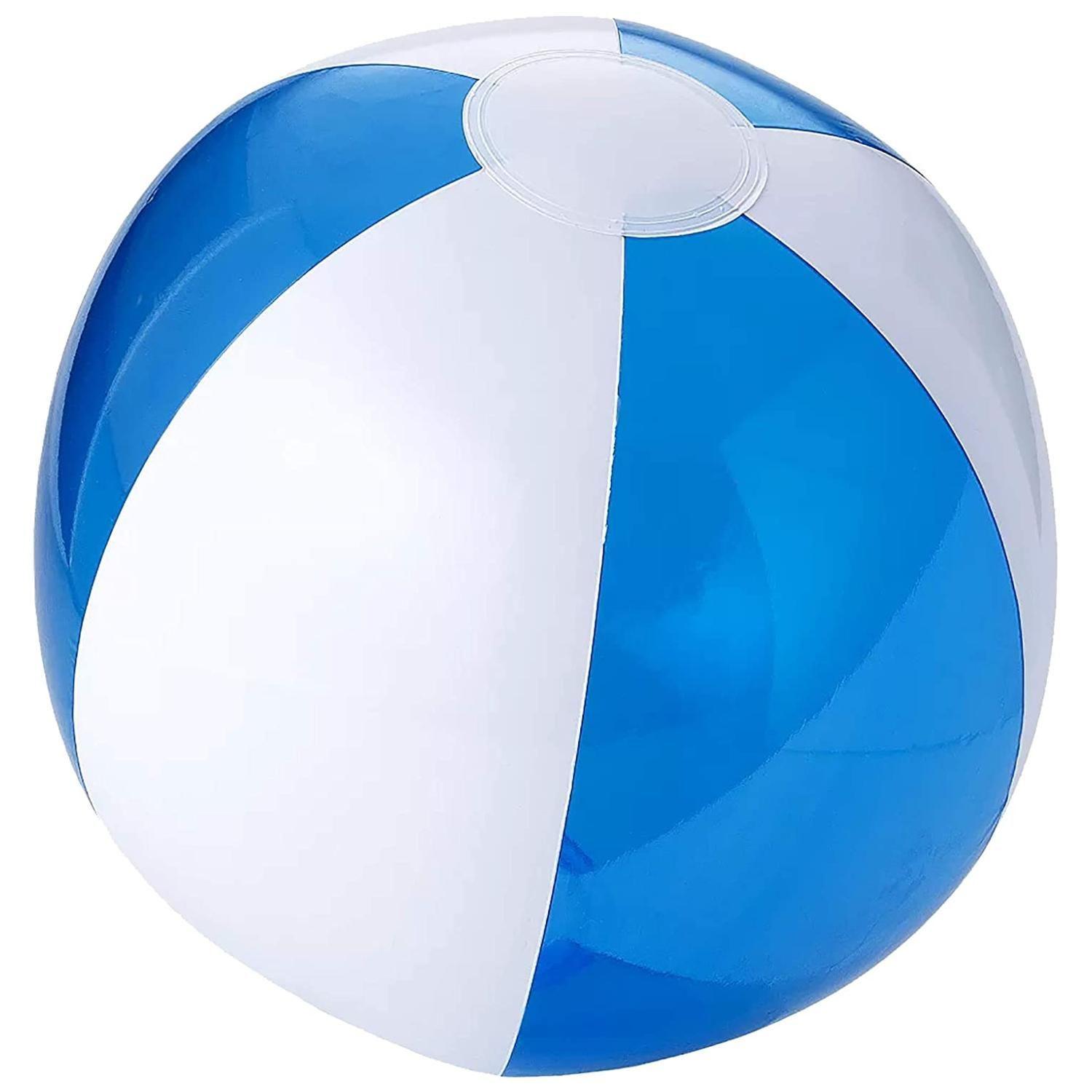 Pelota Inflable De Playa O Piscinas Blanco Azul Infantil-0