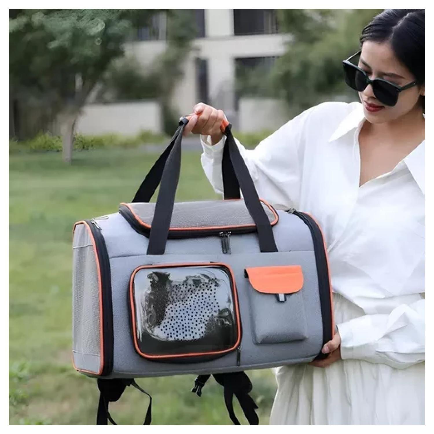 Bolso Transportador De Gato Mascota 51x30x34cm-4