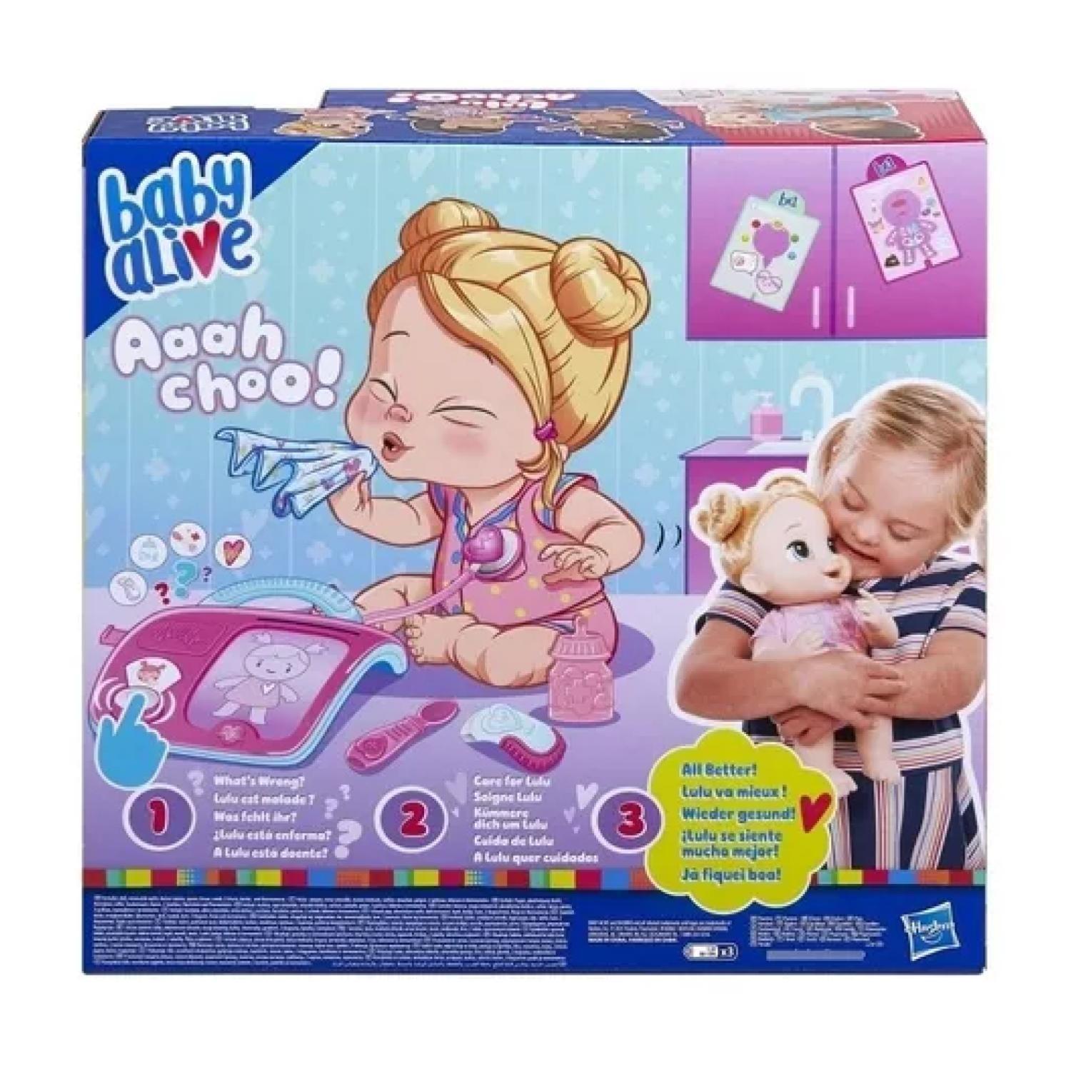 Juguete Muñeca Lulu Achoo Rubia Baby Alive Infantil-3