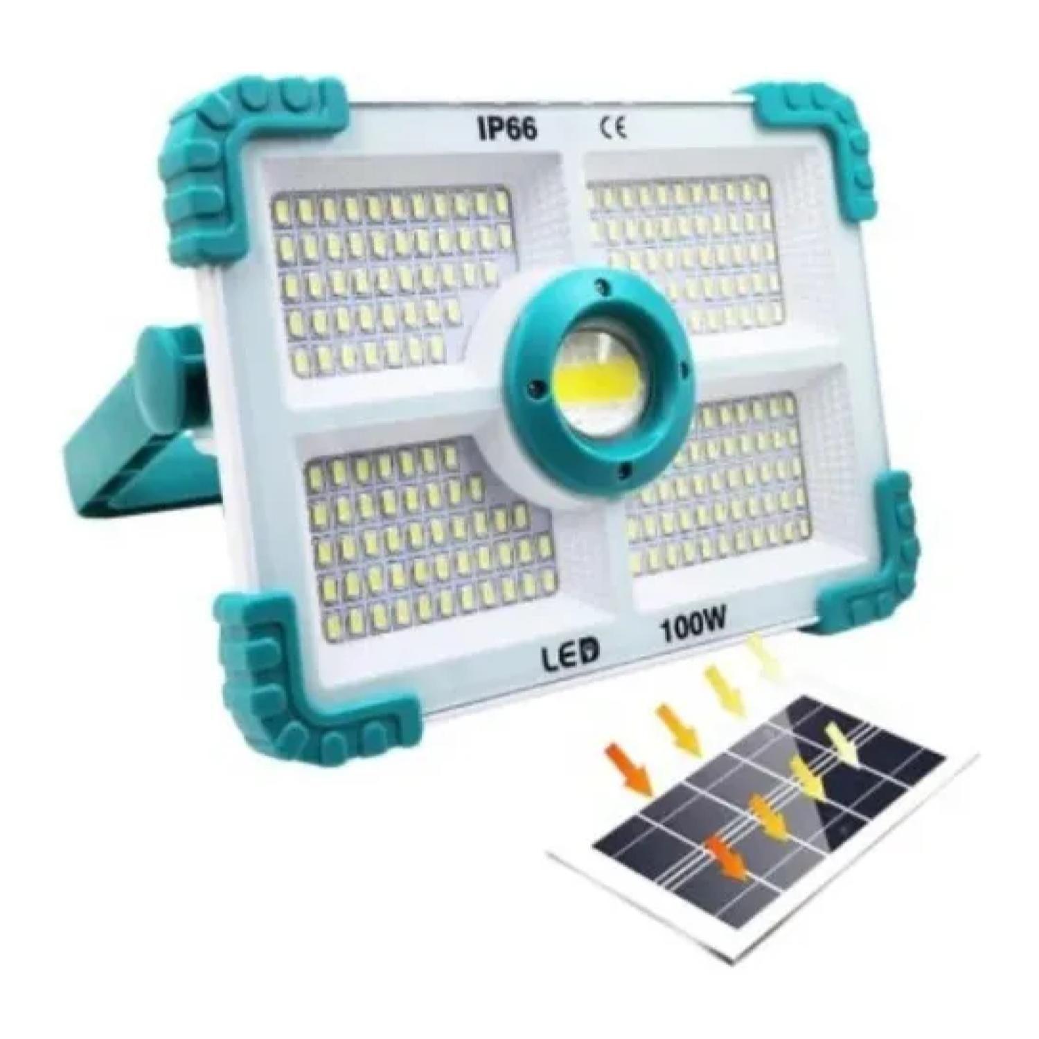 Foco Reflector Linterna Solar Portatil 100W 188LED IP66-1