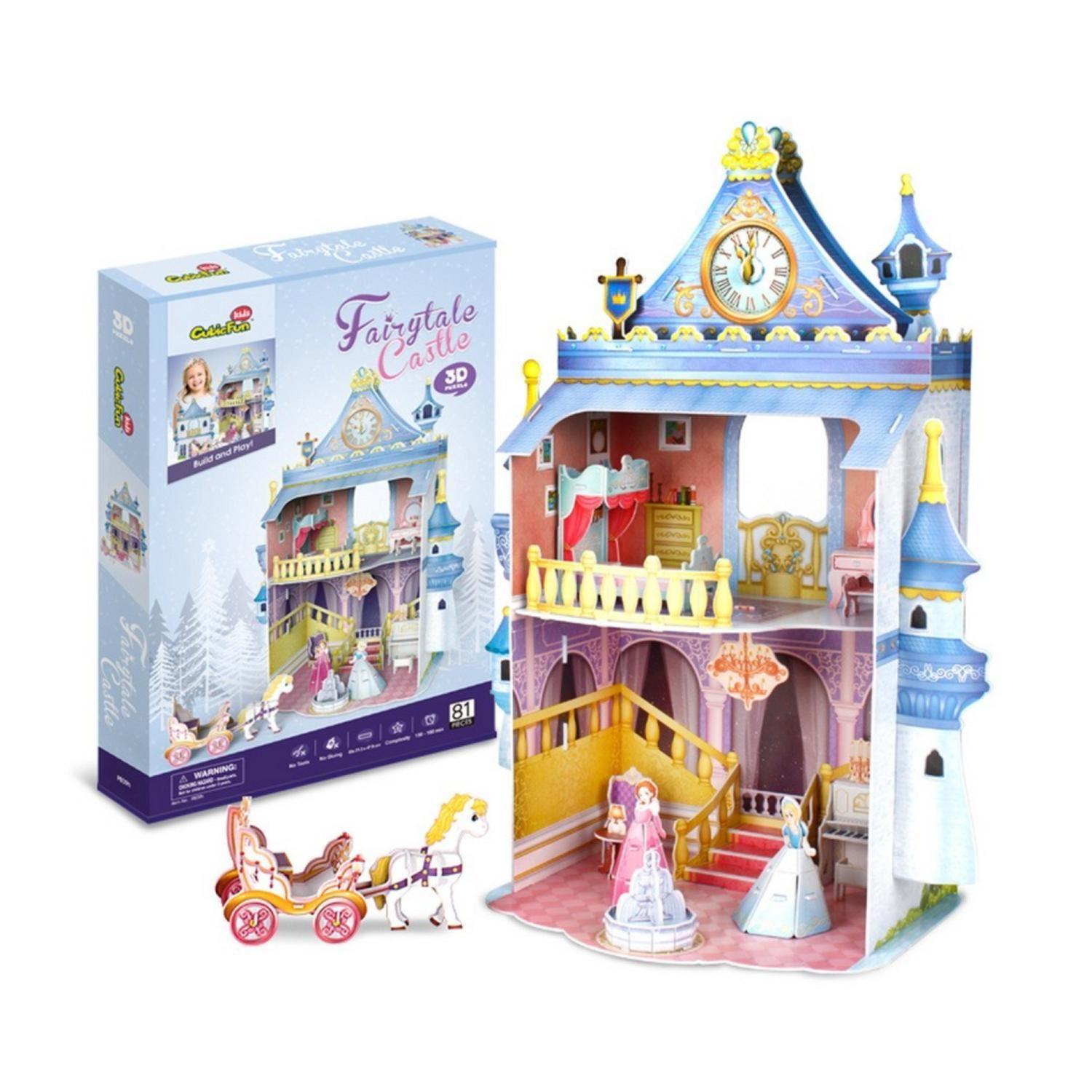 Juguete Castillo De Muñecas 81 Pcs Rompecabezas 3D Infantil-3