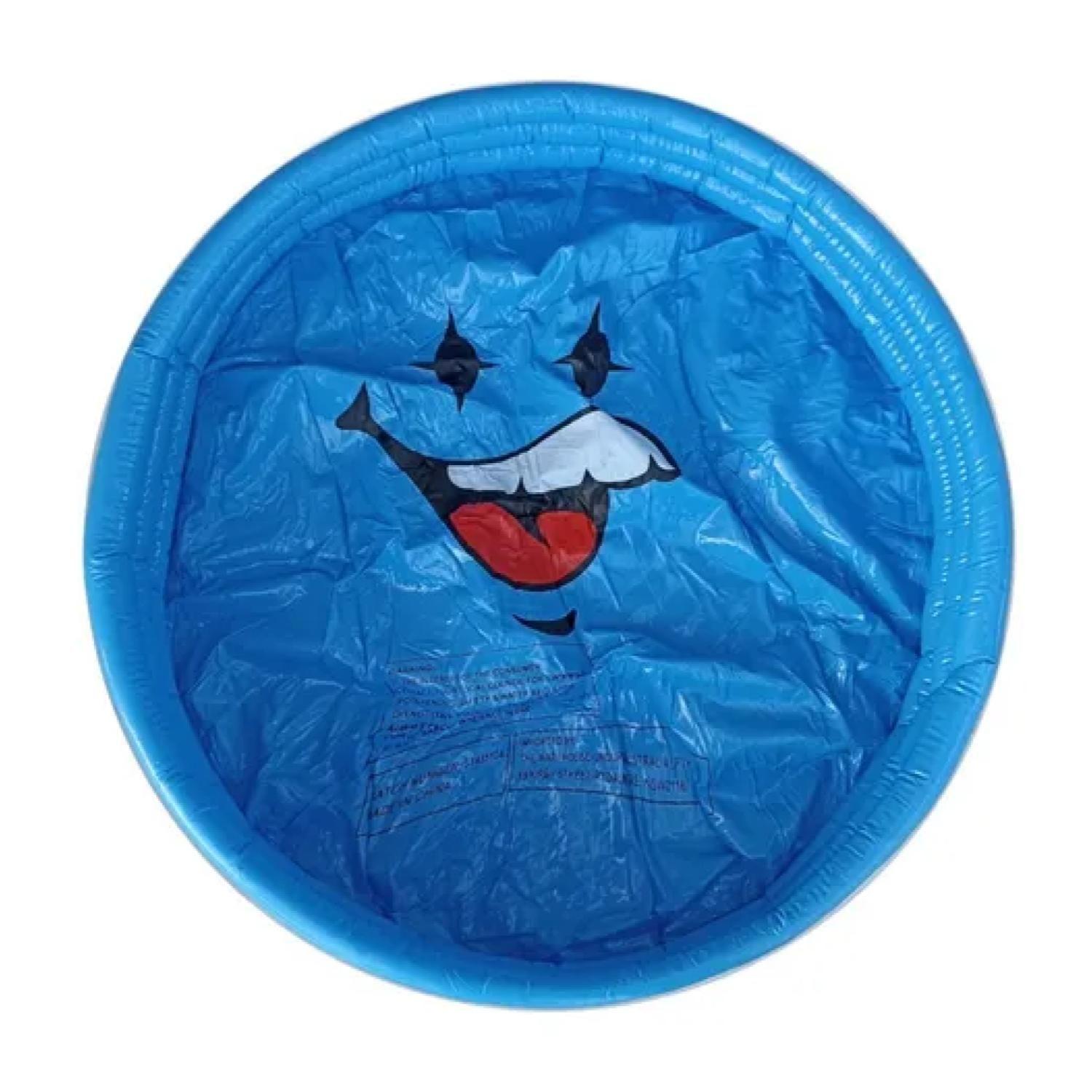 Piscina Inflable Redonda 70cm Carita Azul Para Bebes-0