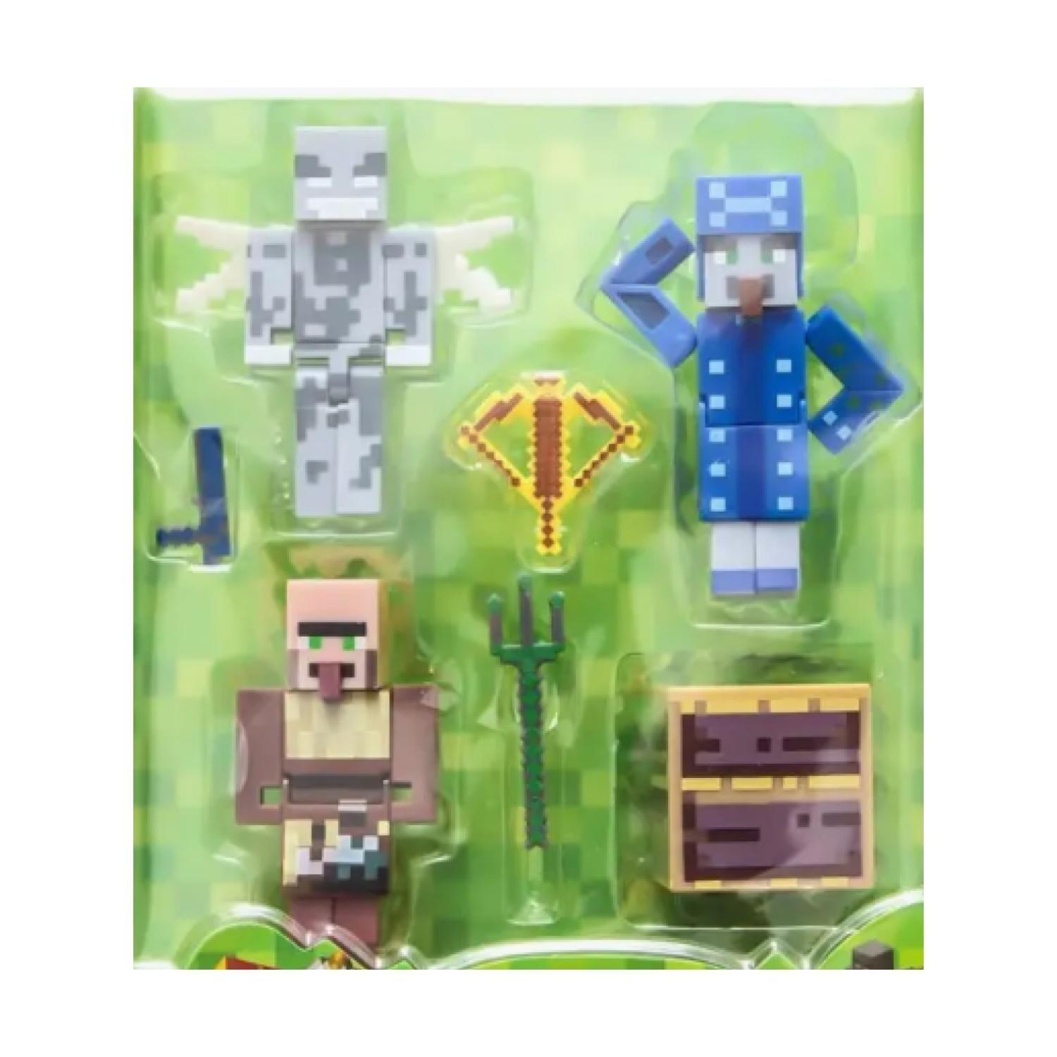Juguete Figuras Set Minecraft Cube 4 4 Piezas Accesorios-2
