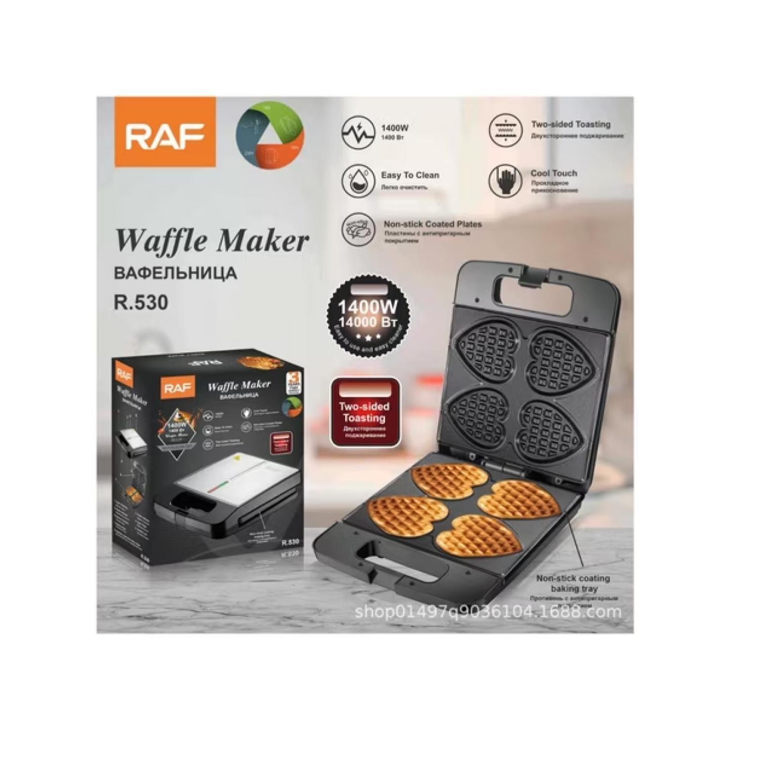 Maquina Para Waffles Corazon 4 Waffles 1400W R530-2