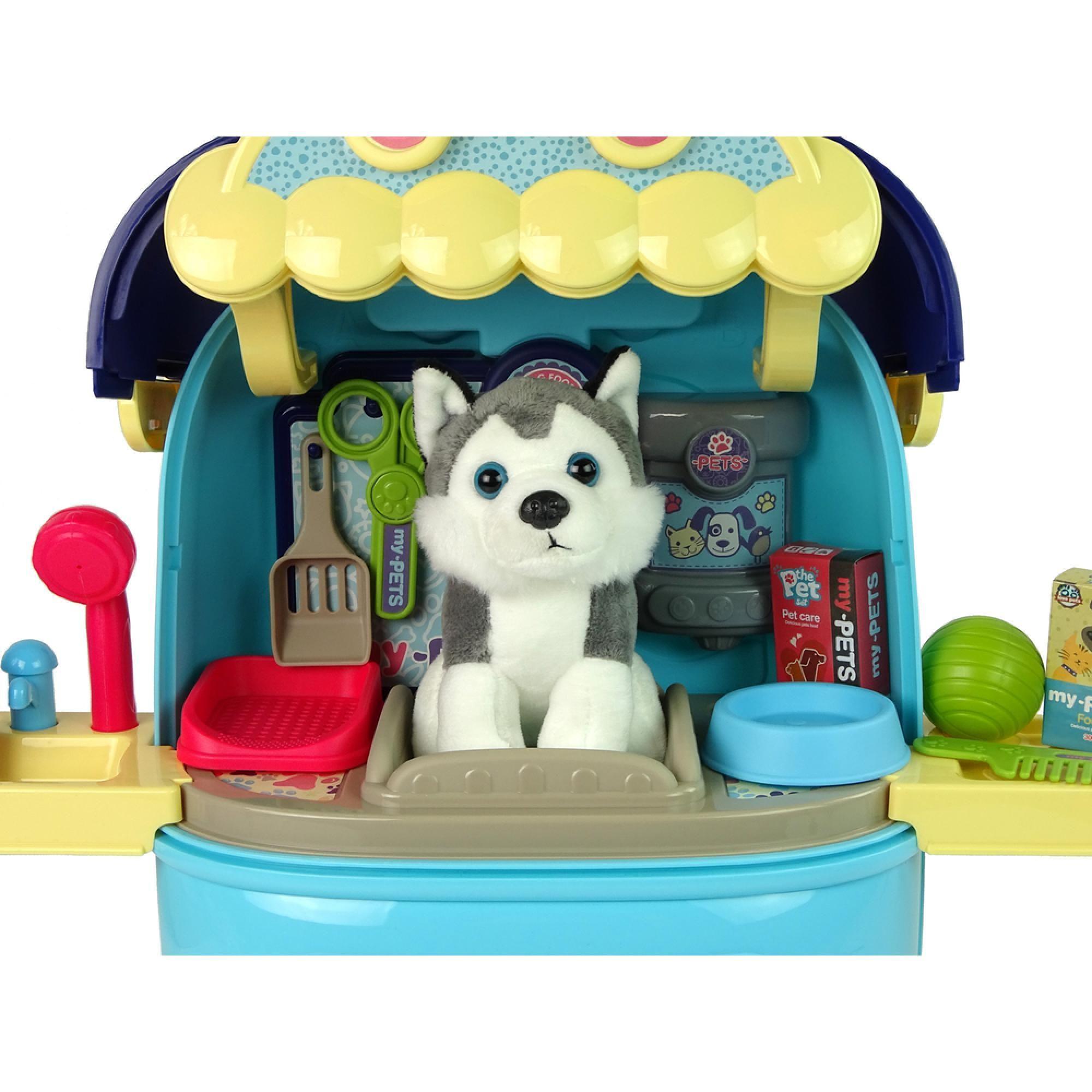Juguete Set Maleta Con Mascota Y Accesorios 42Cm Azul-1