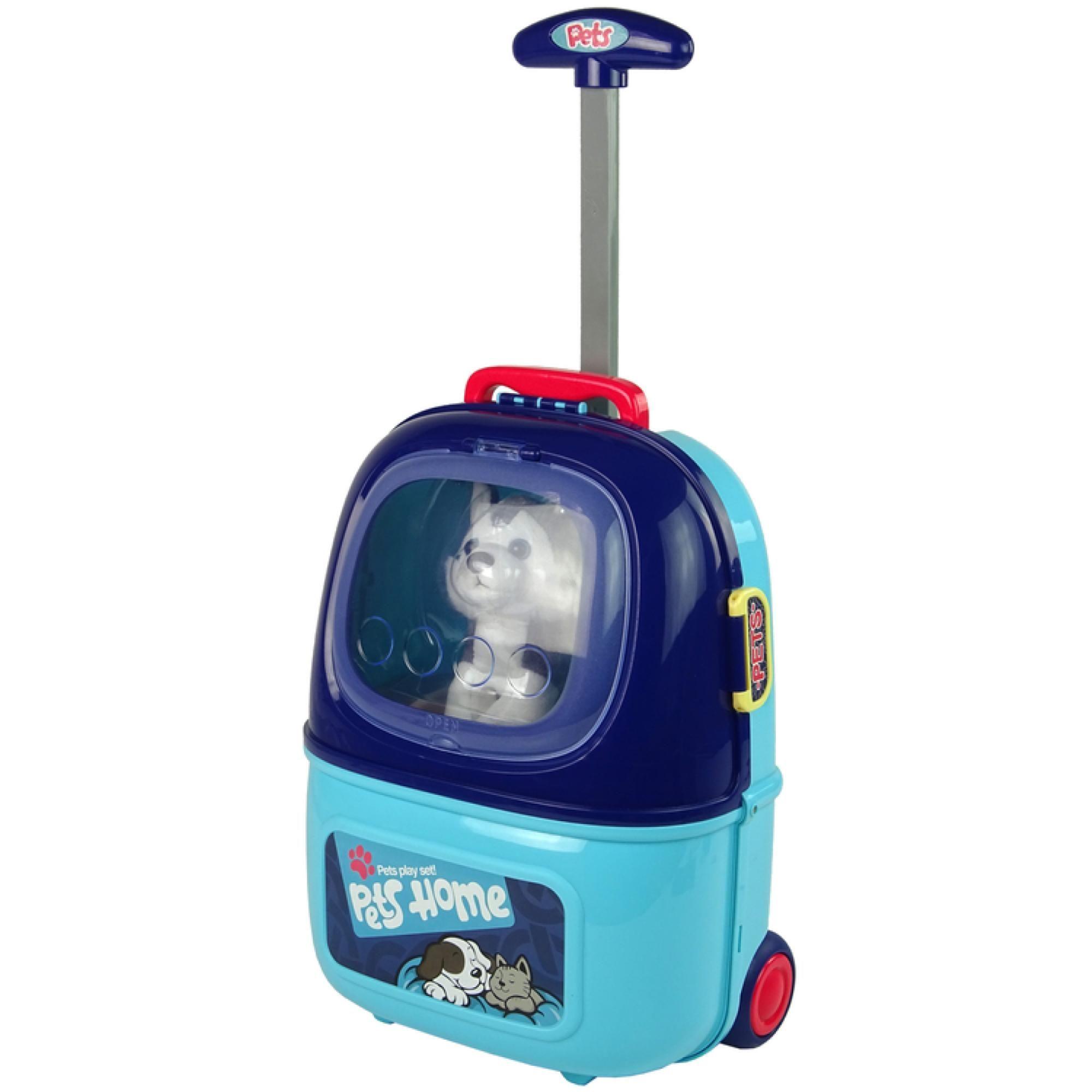Juguete Set Maleta Con Mascota Y Accesorios 42Cm Azul-2