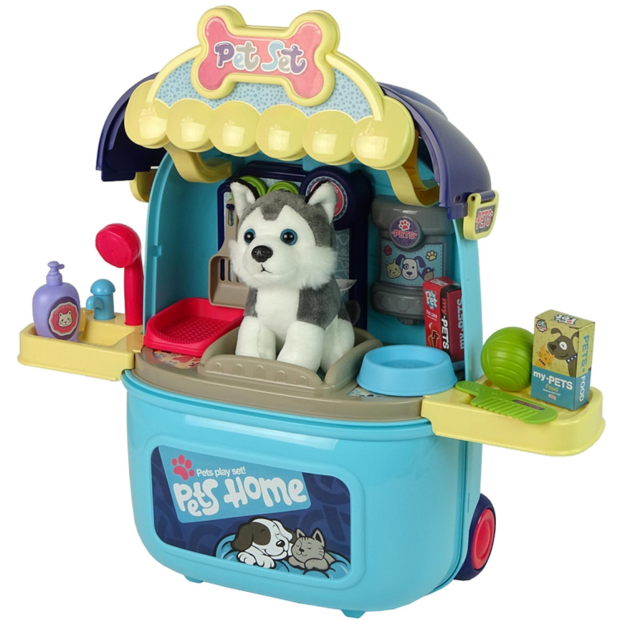 Juguete Set Maleta Con Mascota Y Accesorios 42Cm Azul-0