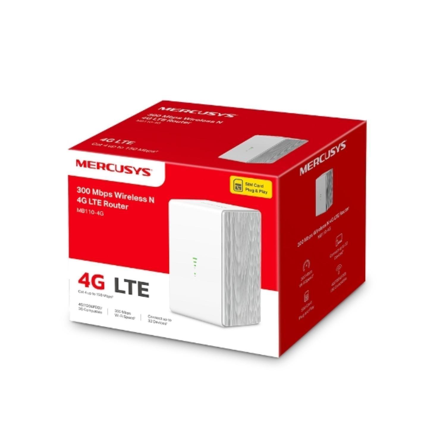 Router WiFi Inalambrico 4G LTE 300mbps MB110-4G-2