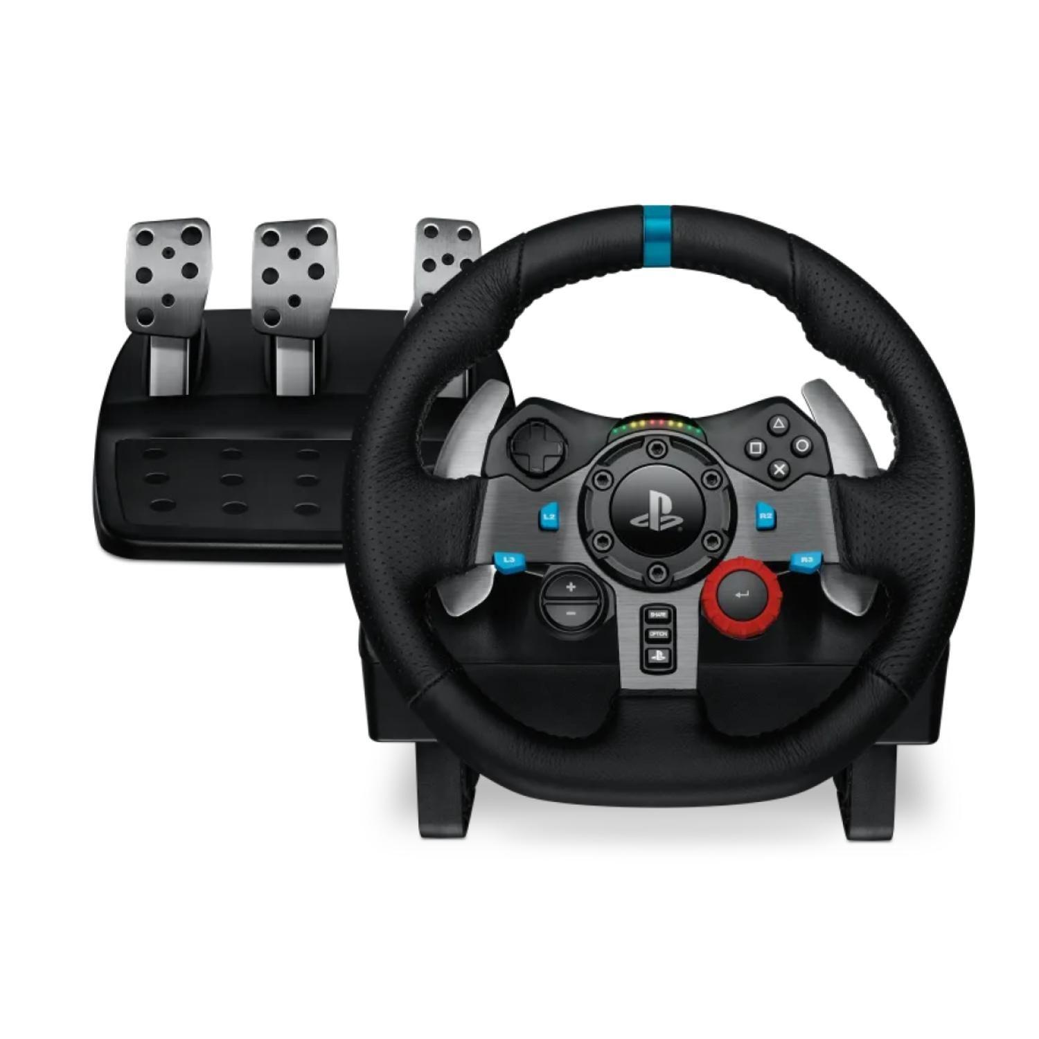 Volante Gamer Con Pedales USB Play Station Y PC Negro G929 Logitech-0