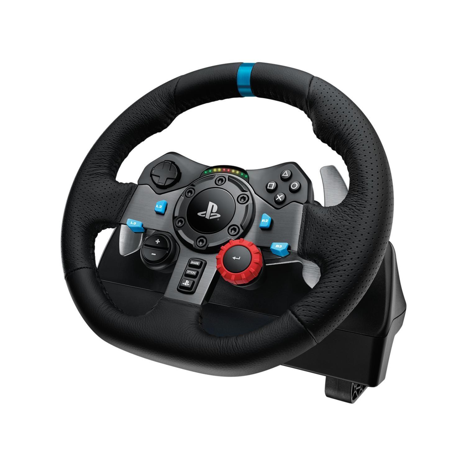 Volante Gamer Con Pedales USB Play Station Y PC Negro G929 Logitech-1