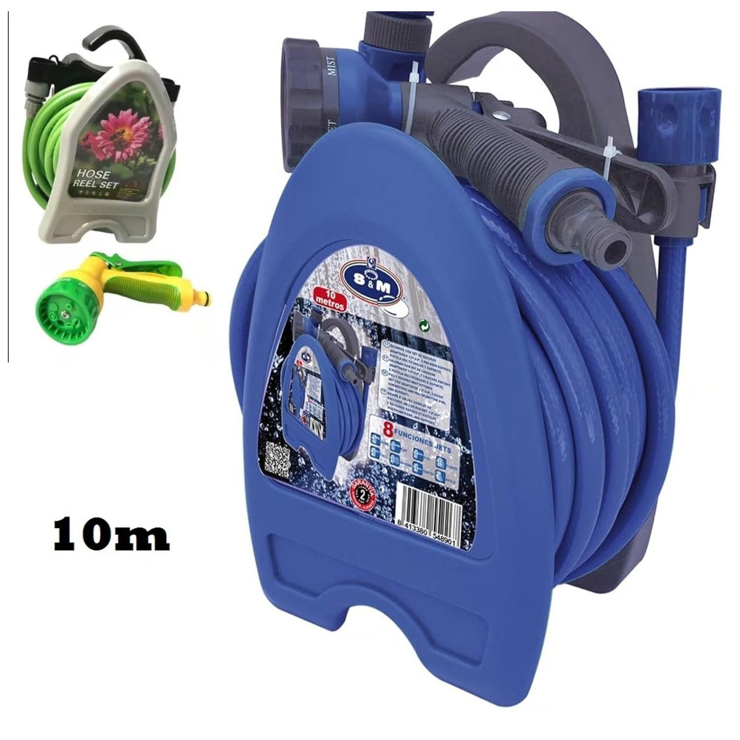 Kit De Mangura De Jardin Retractil 10M Con Accesorios Varios-3