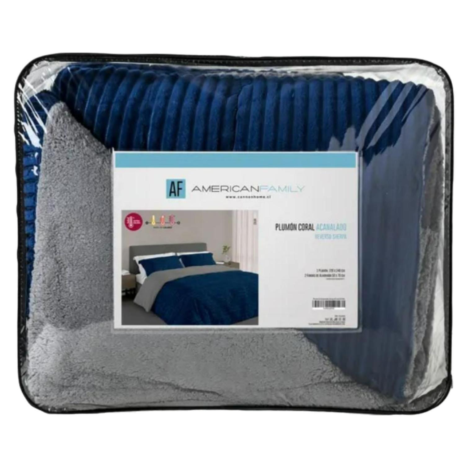 Plumon Sherpa 1.5 Plazas Azul American Family-0