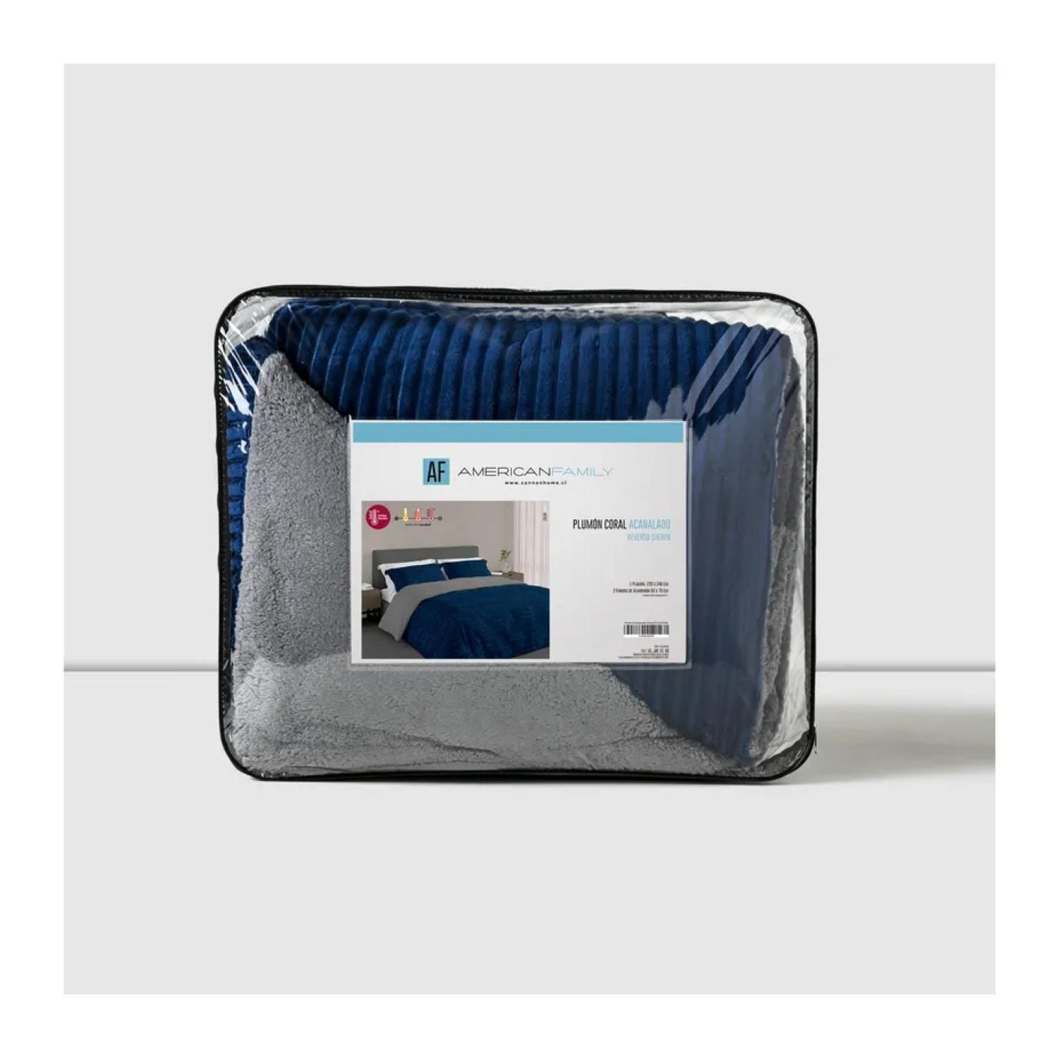 Plumon Sherpa 1.5 Plazas Azul American Family-3