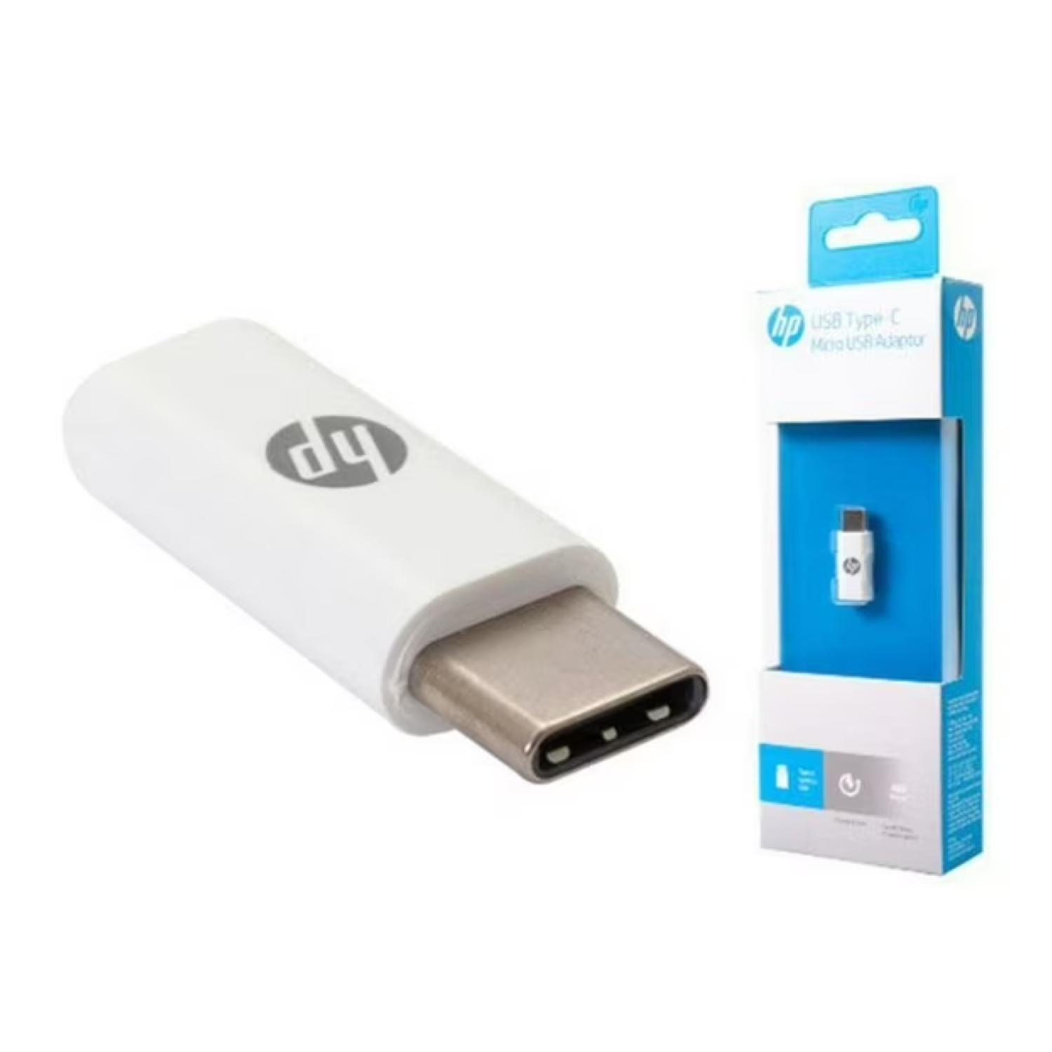 Adaptador Micro USB A USB Tipo C USB 2.0 480Mbps Blanco HP-2