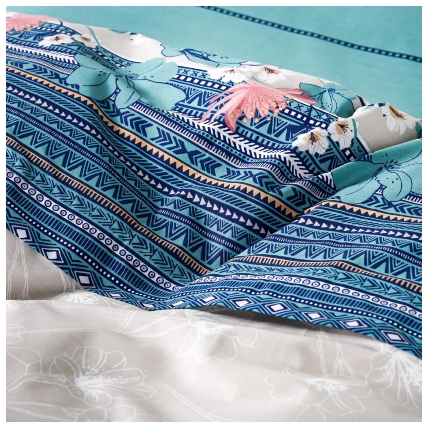 Juego De Sabanas 2 Plazas 144 Hilos Almond Turq American Family Cannon-2