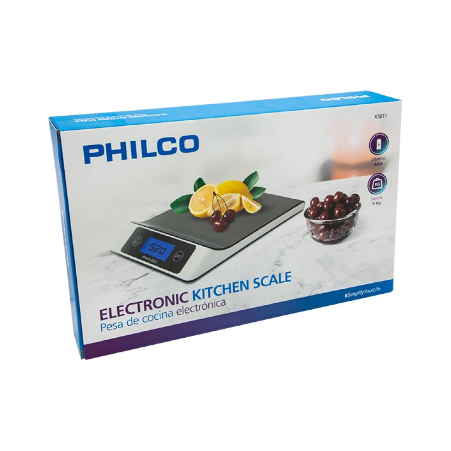 Pesa Balanza De Cocina Electronica 5Kg 6 Modos Philco-1