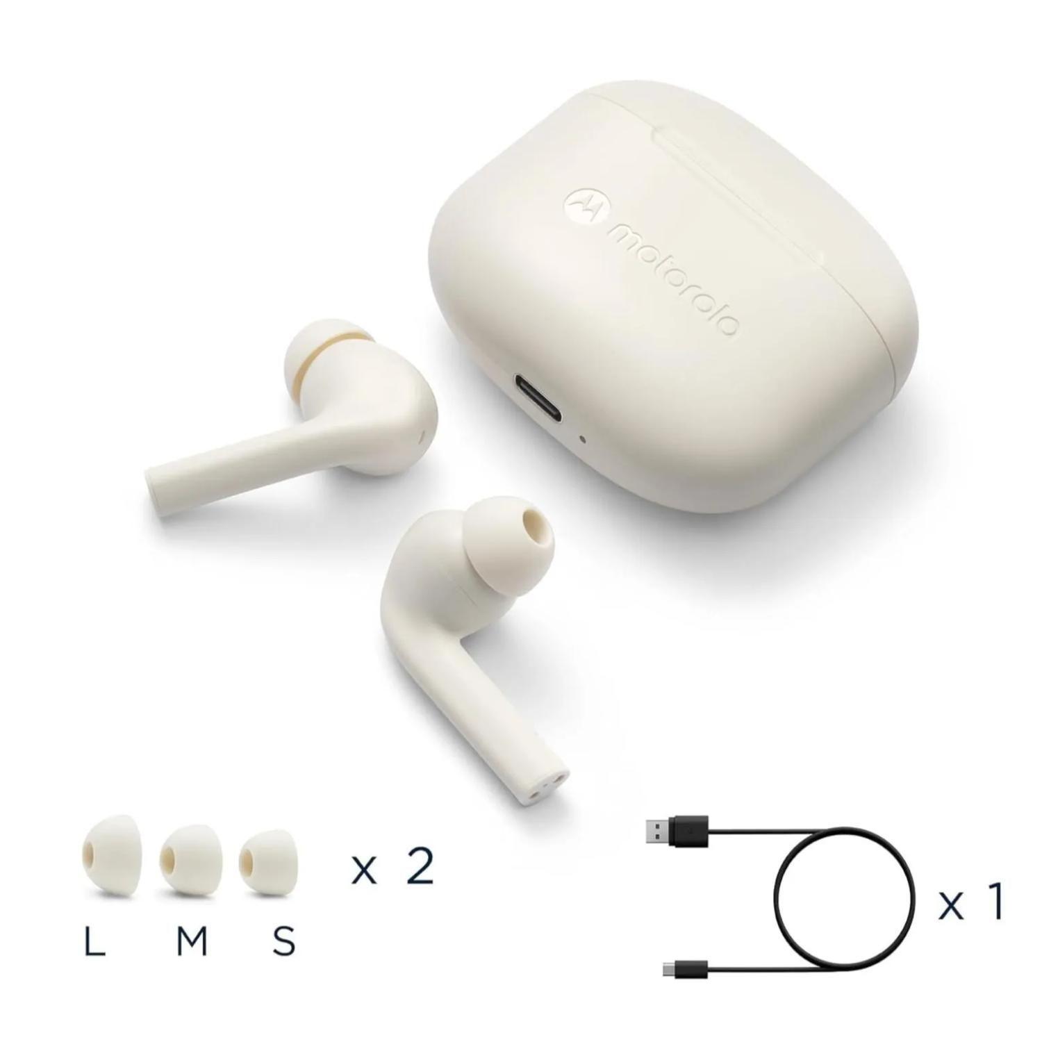 Audifonos Bluetooth TW IPX4 Recargables Moto Buds 065 Blanco-2