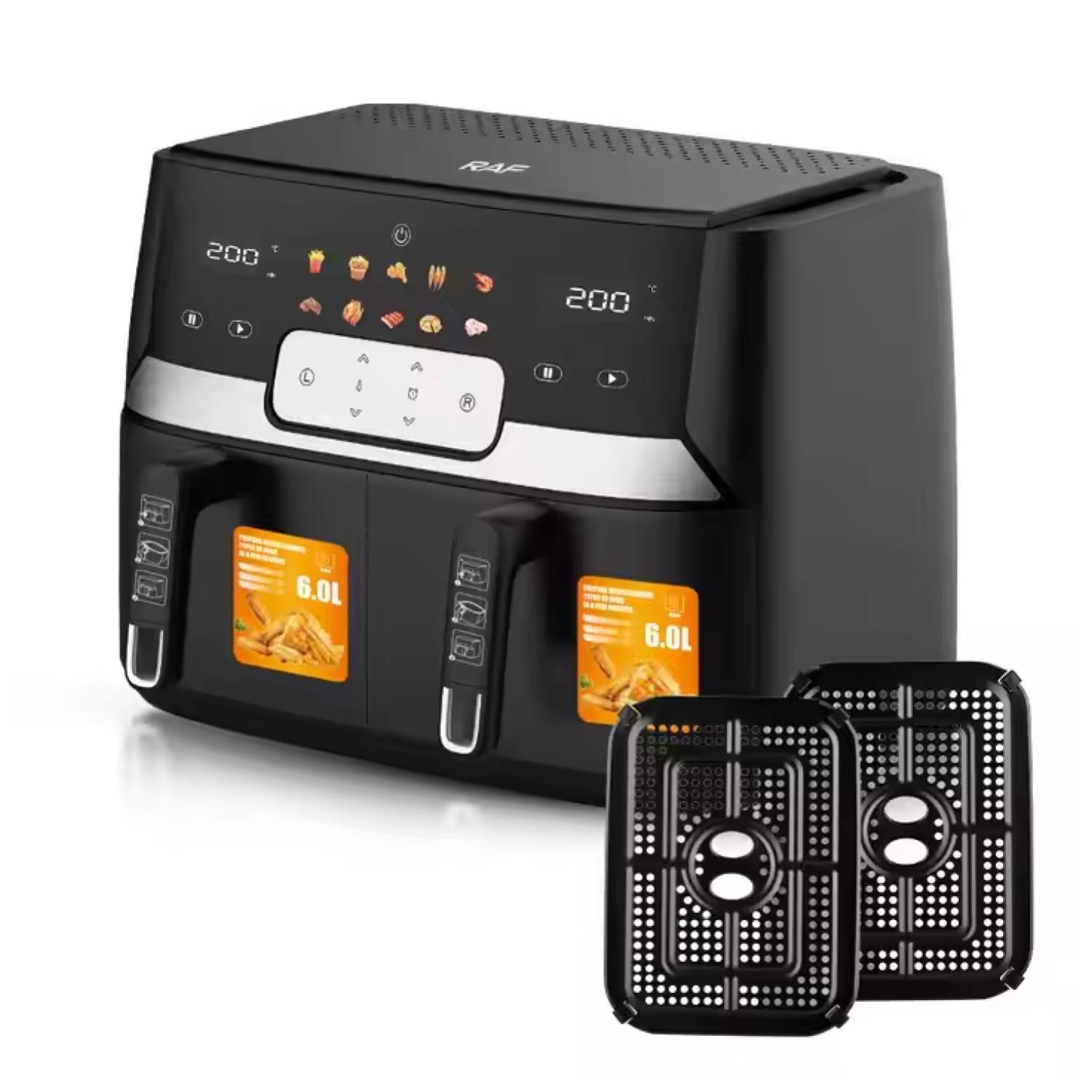 Freidora De Aire Air Fryer Digital Doble 12L R5272 Raf-2