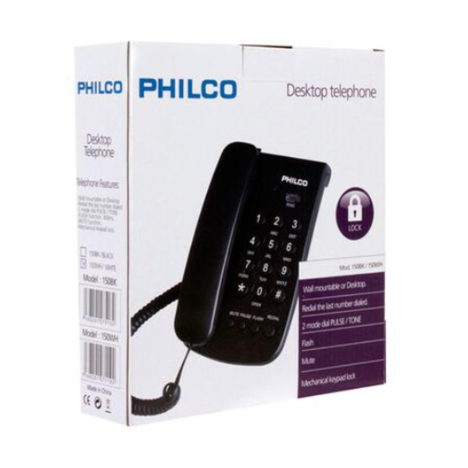 Telefono Sobremesa Senior Numeros Grandes Negro Philco-2