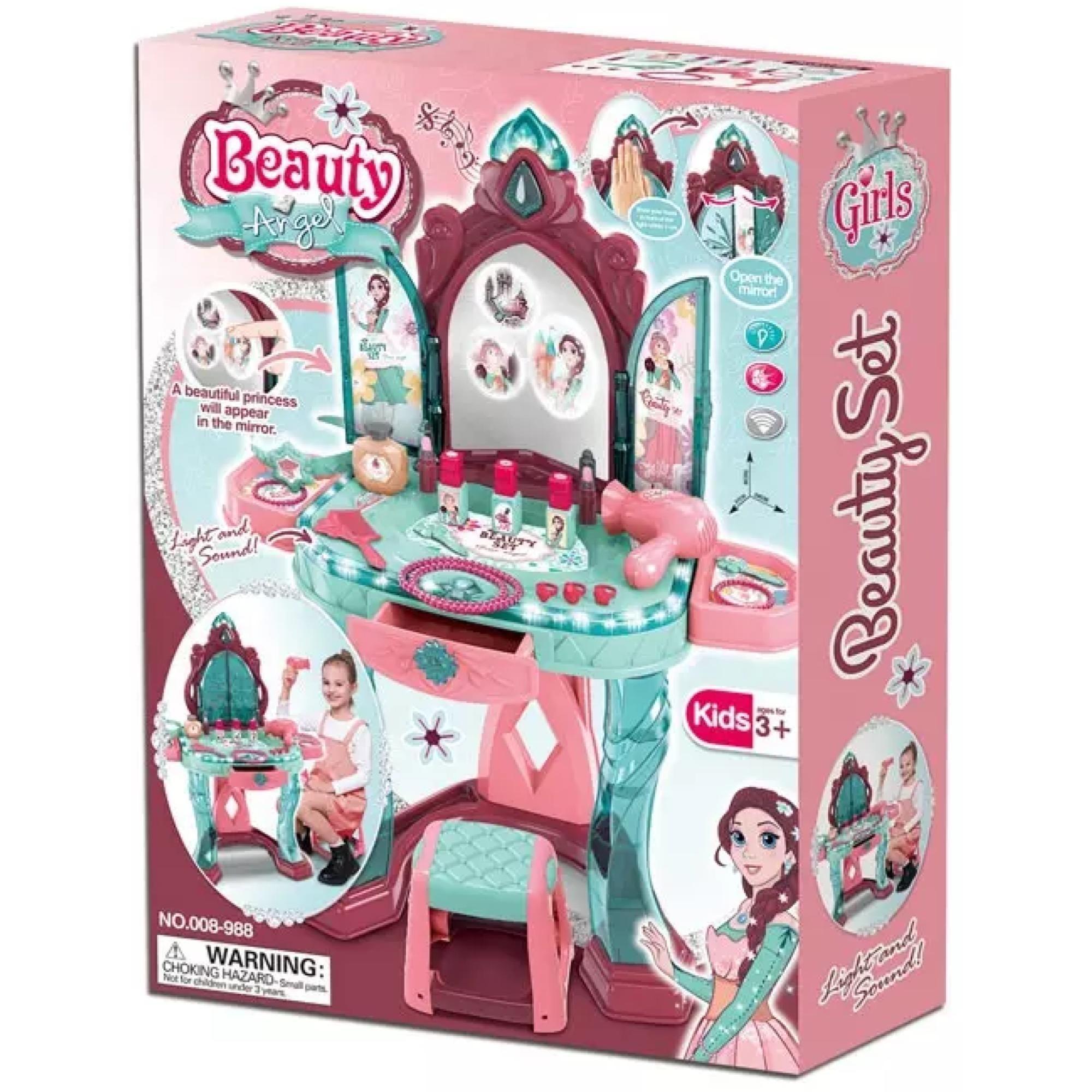 Juguete Tocador Maquillaje 6 Piezas Infantil Rosado-3