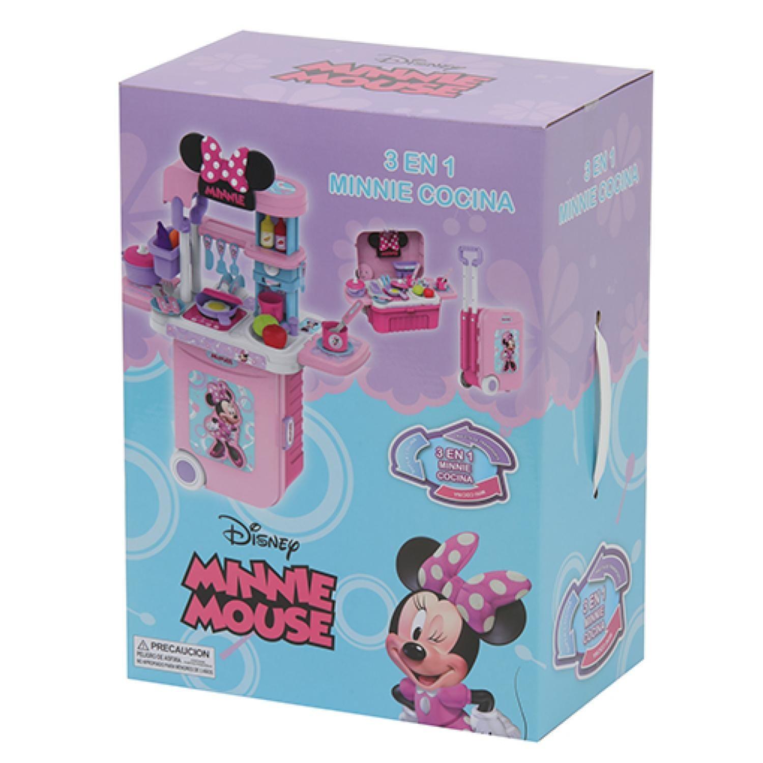 Juguete Set Maleta Cocina 23 Piezas 3 En 1 Rosada Minnie Mouse-5