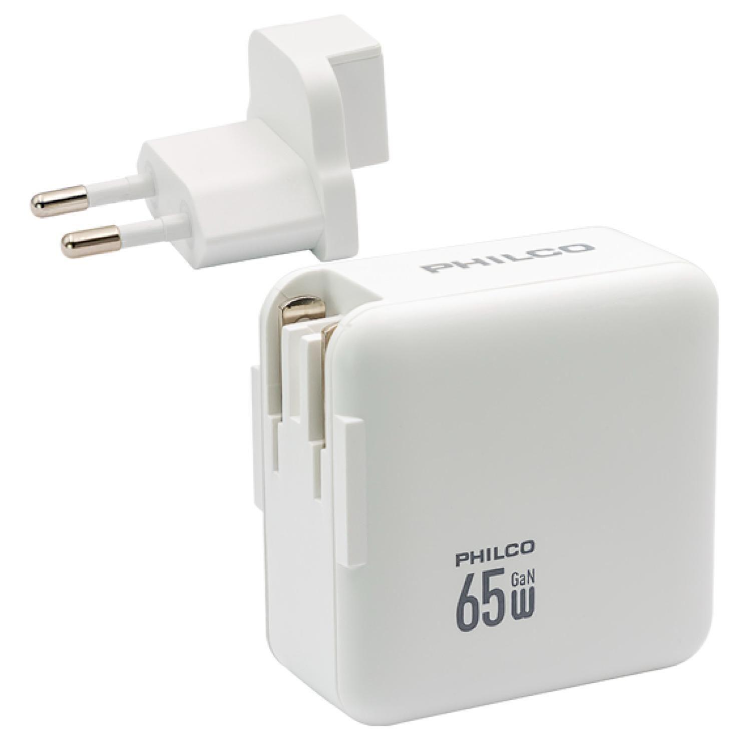 Cargador Super Rapido 65W USB 3.0 USB C Blanco QC665-2