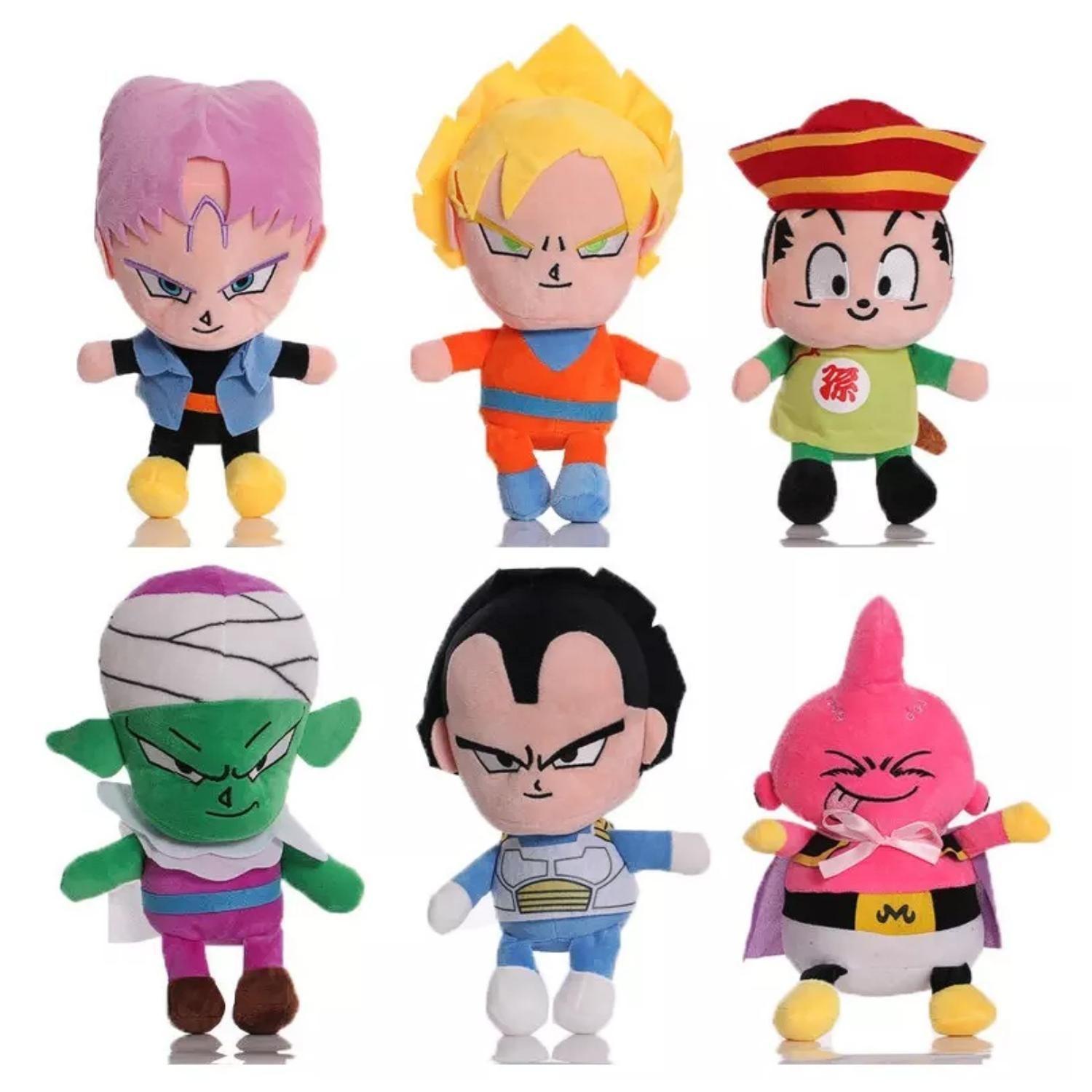 Juguete Pack 6 Peluches Dragon Ball 25cm Infantil-0