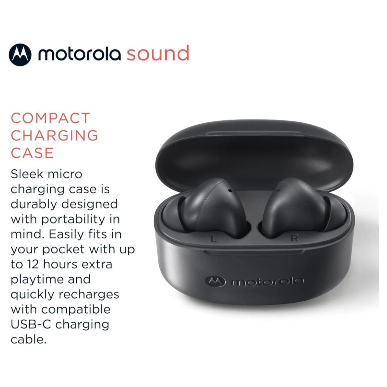 Audifonos Bluetooth TW IPX4 Recargables Moto Buds 065 Negro-2