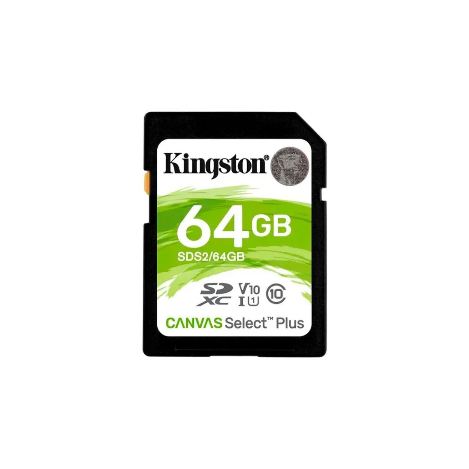 Tarjeta De Memoria SD 64Gb 100mbs Canvas Kingston-0