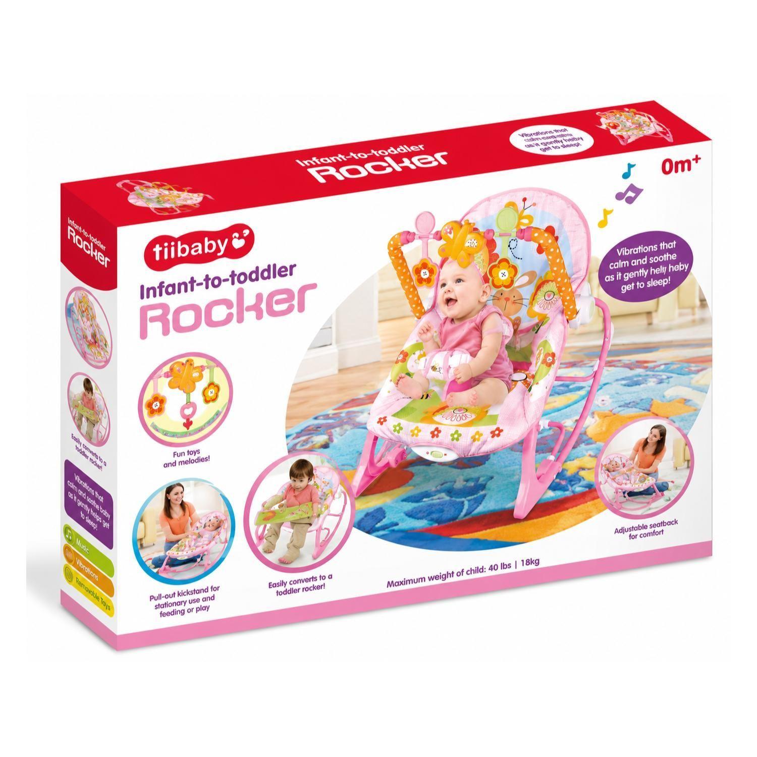 Silla Mecedora Didactica Con Sonidos Y Vibracion Rosado Infantil-4