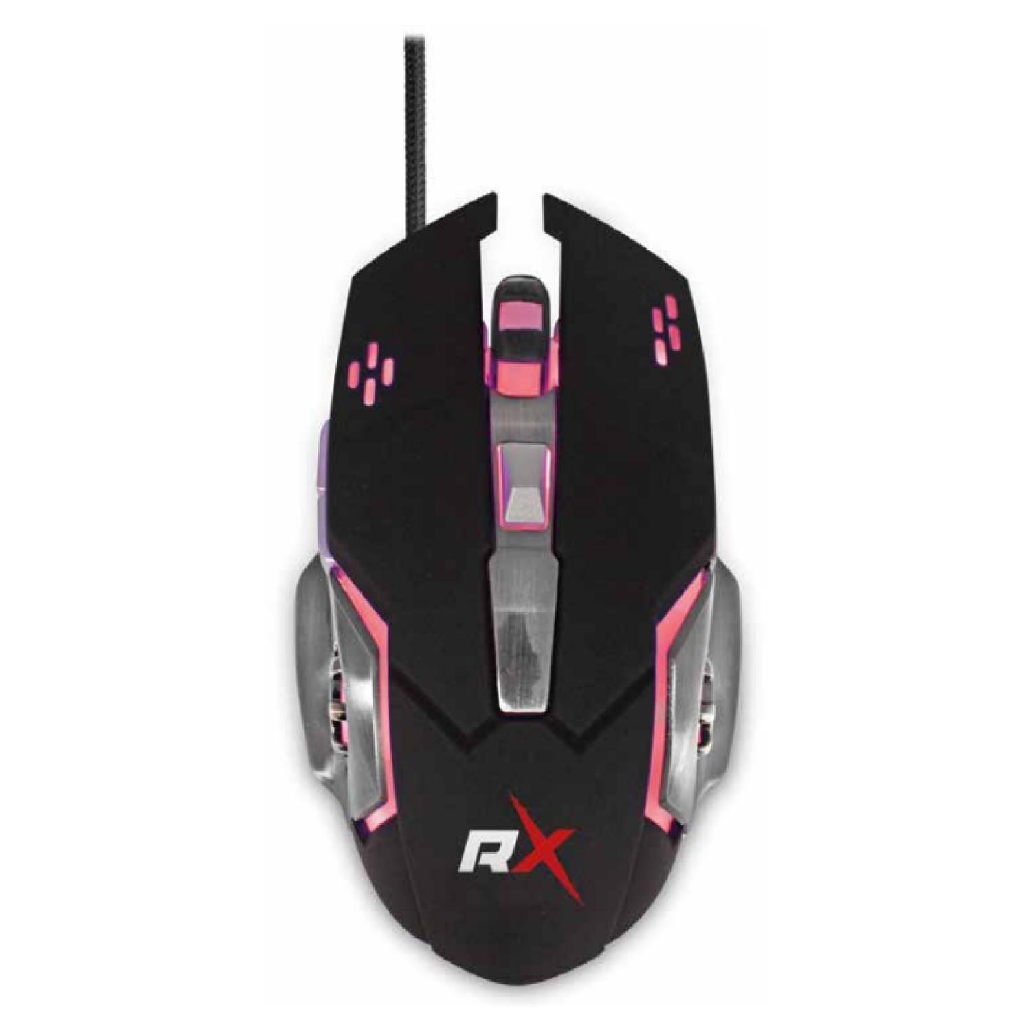 Mouse Gamer Pro USB 5 Botones 3200 DPI RGB Negro Reptilex-0