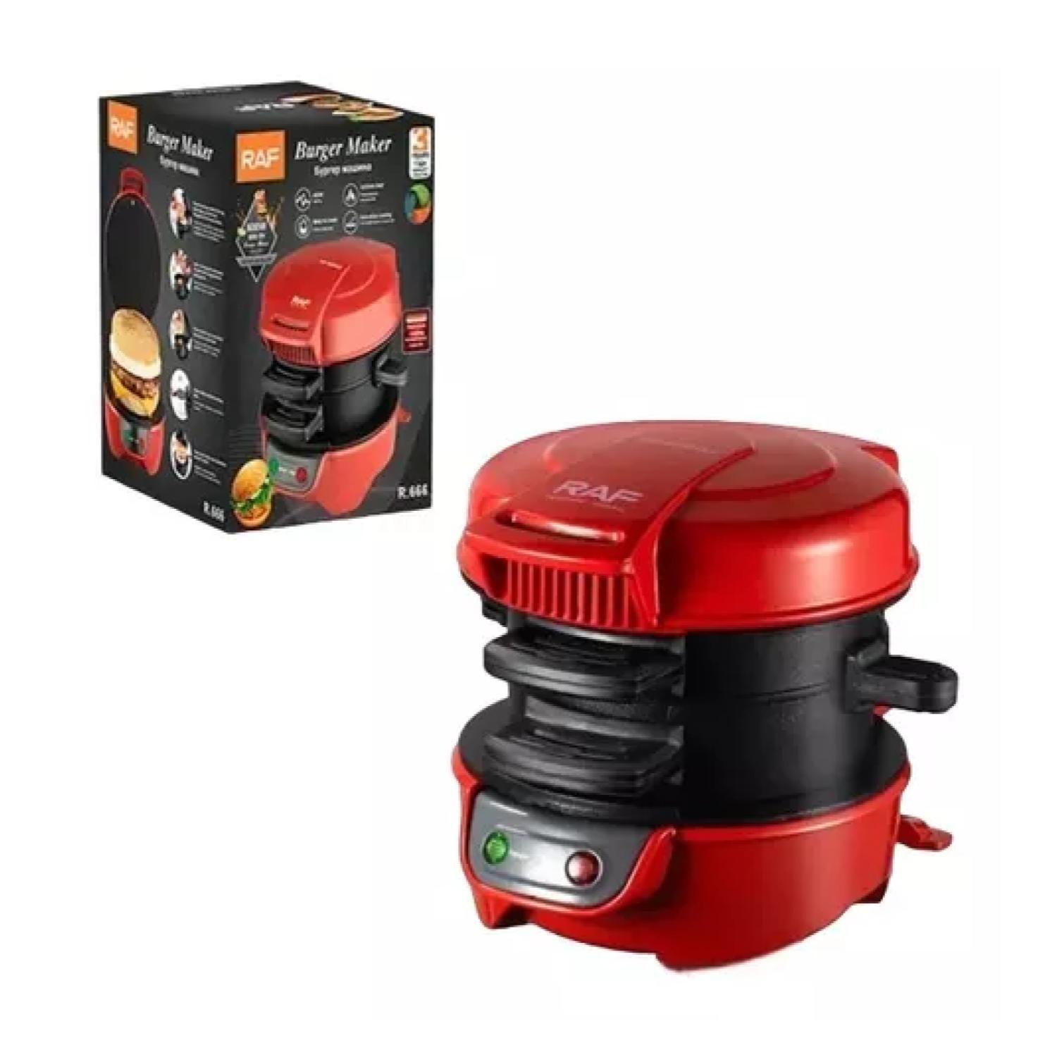 Maquina Para Hacer Hamburguesas 600W 14x13x20cm R666-4