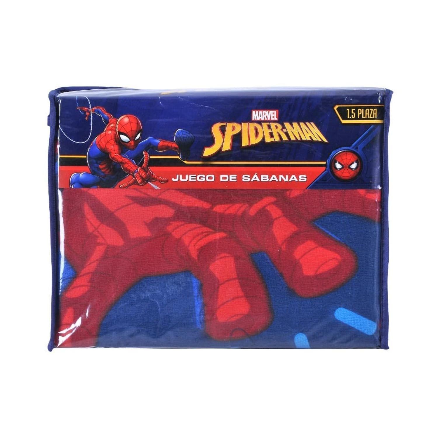 Juego De Sabanas 1.5 Plazas Infantil Spiderman Comic Mashini-2