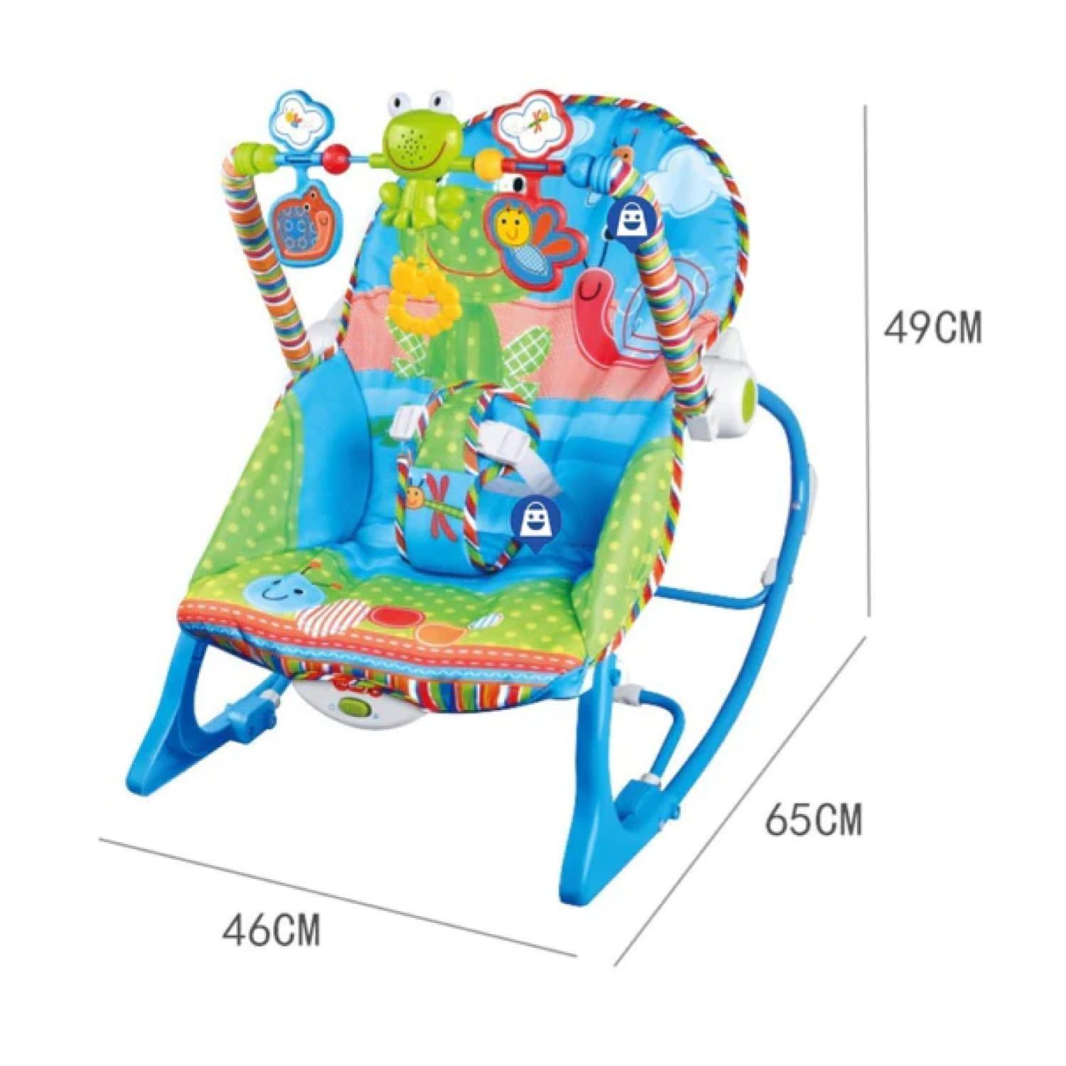 Juguete Silla Mecedora Vibradora Musical Azul Infantil-2