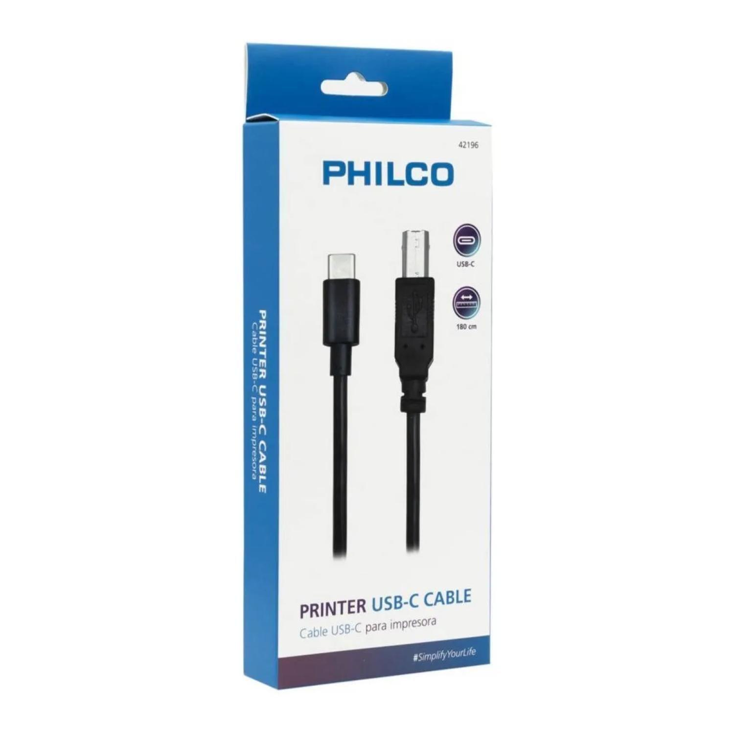 Cable De Impresora A USB C 1800cm Negro B42196-0
