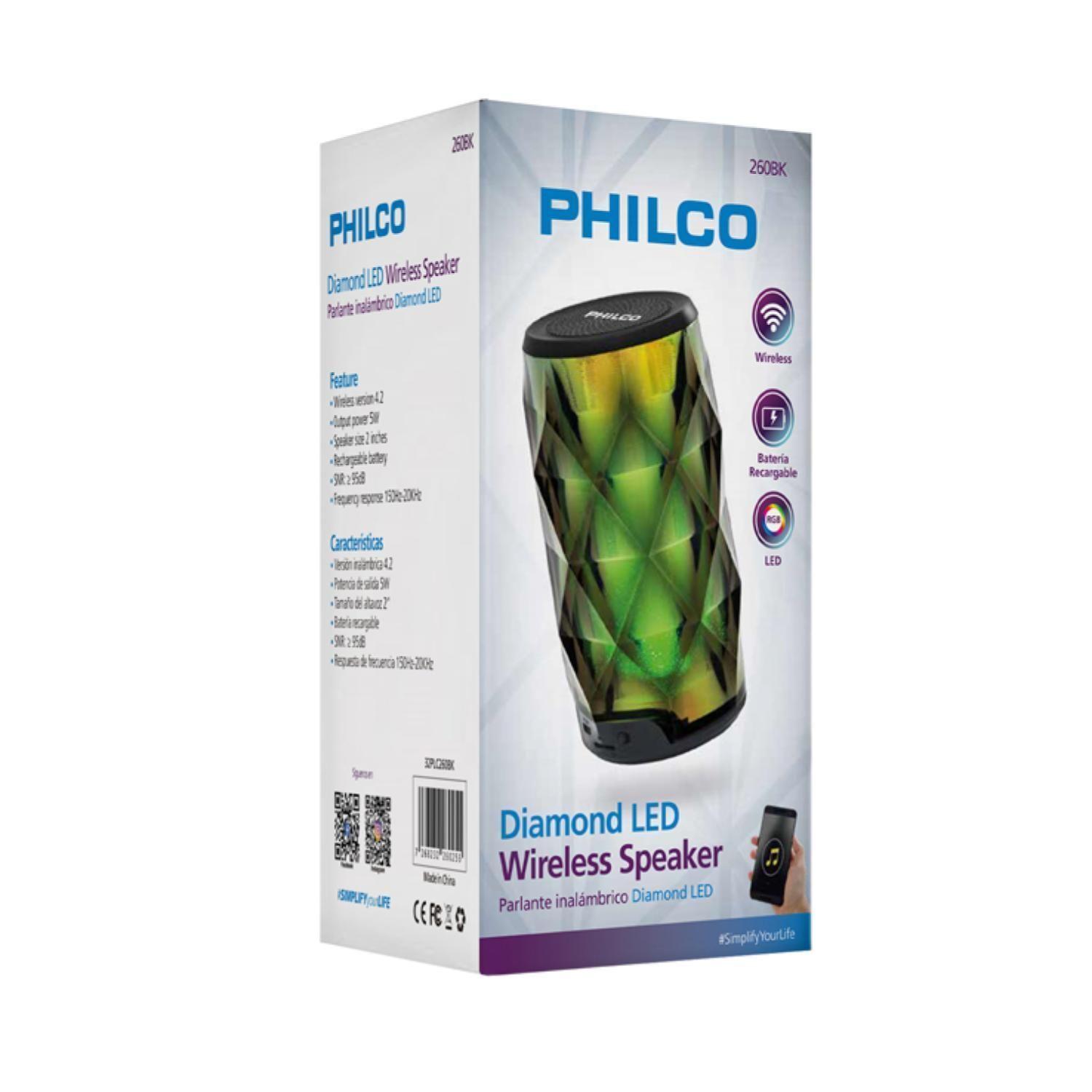 Parlante Bluetooth RGB Diamond 260BK Philco-2